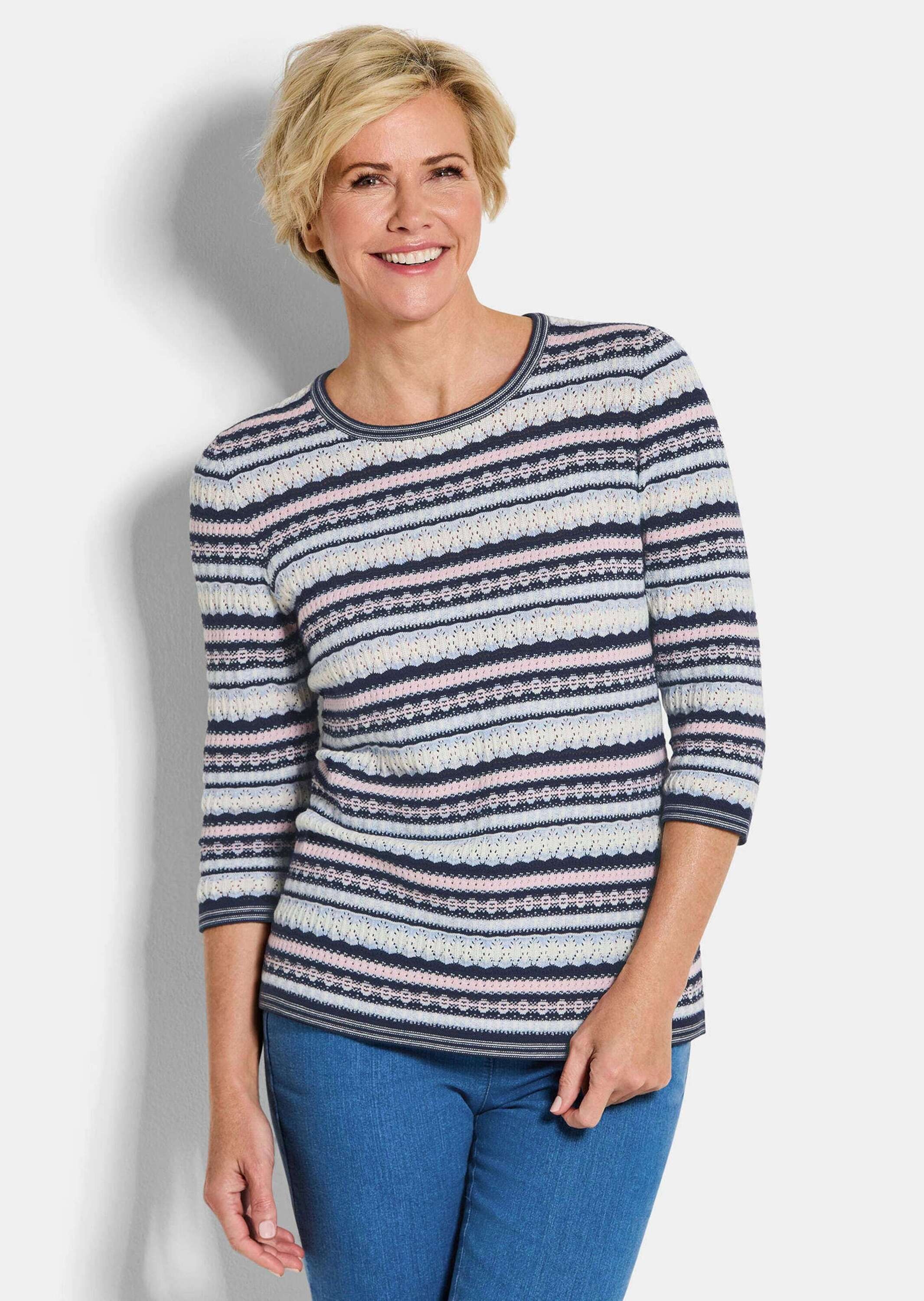 Goldner Strickpullover Women's Blue Size 50 2