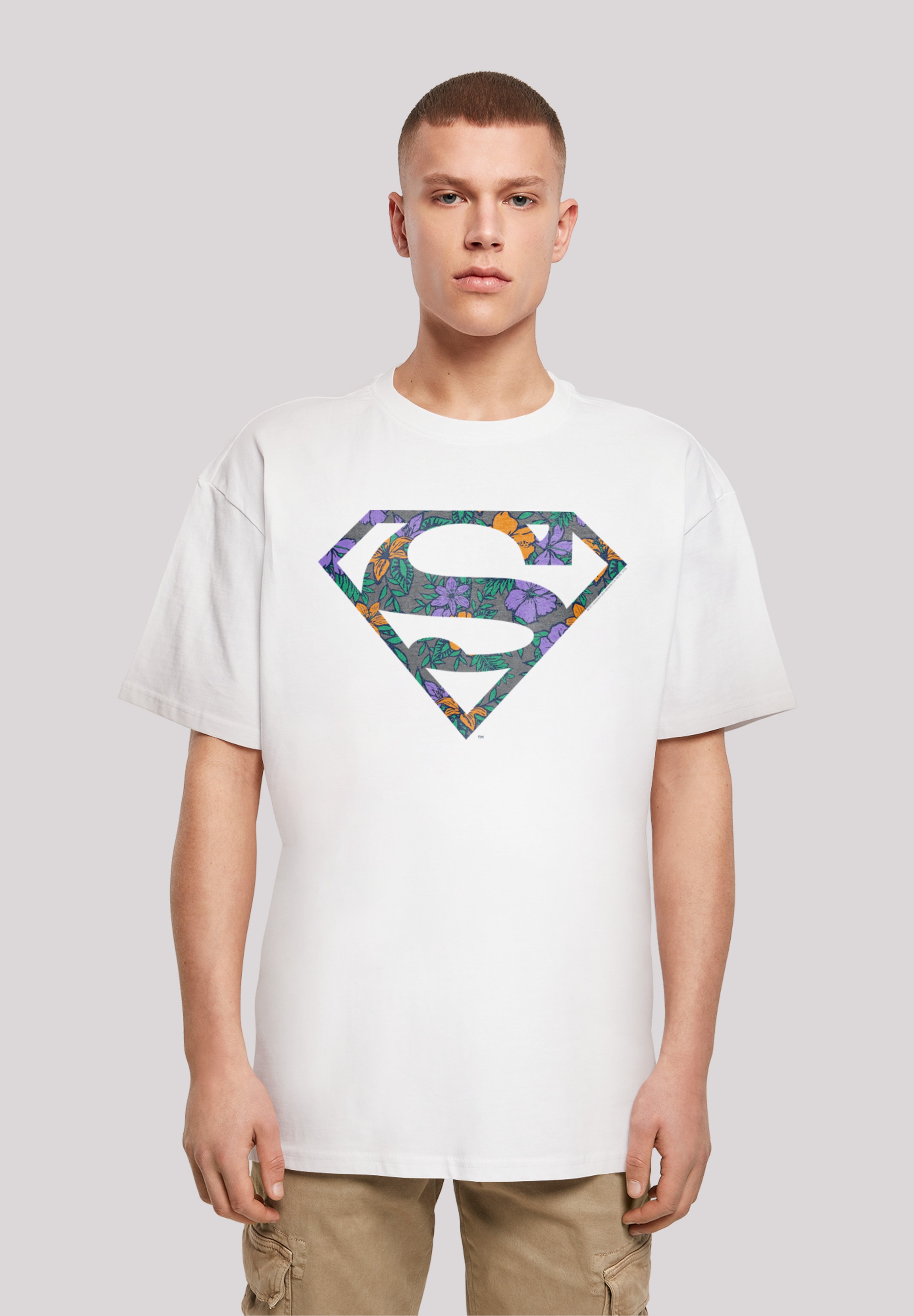 F4NT4STIC T-Shirt "Superman Superheld Floral Logo", Print günstig online kaufen