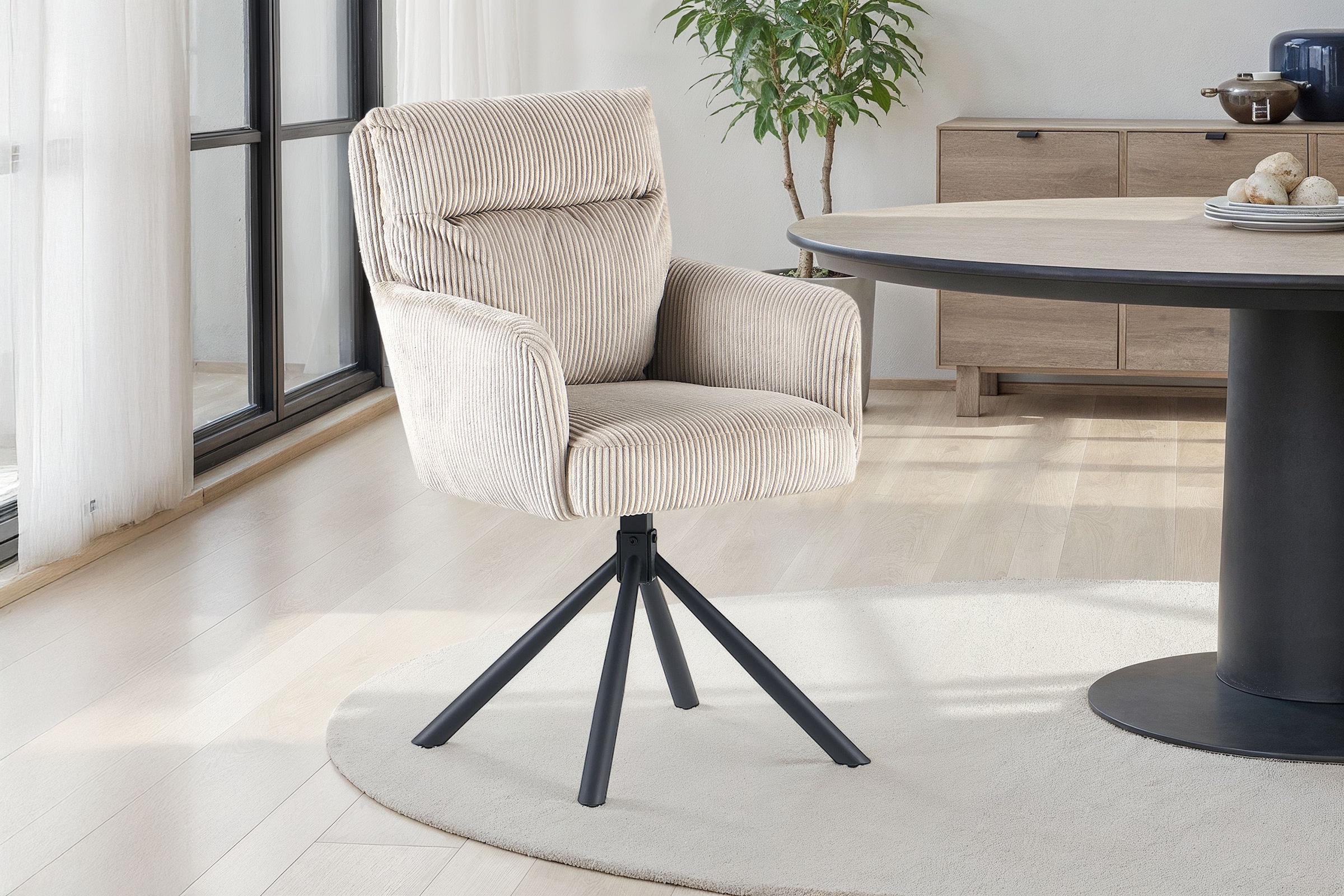 OTTO home Esszimmerstuhl "Justin" (Set) 2 Stk.gemütlicher Sessel mit Tasche günstig online kaufen