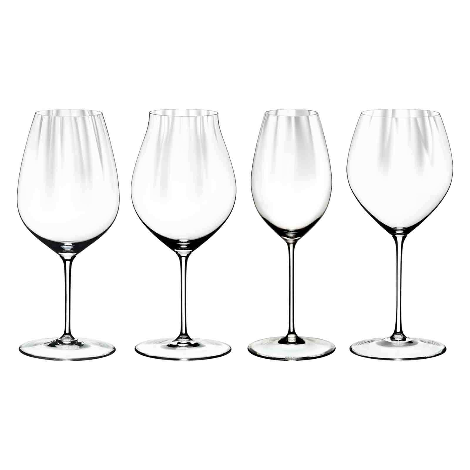 RIEDEL THE WINE GLASS COMPANY Weinglas »Verkostungsset + Poliertuch Performance 5er Set transparent« Spülmaschinengeeignet