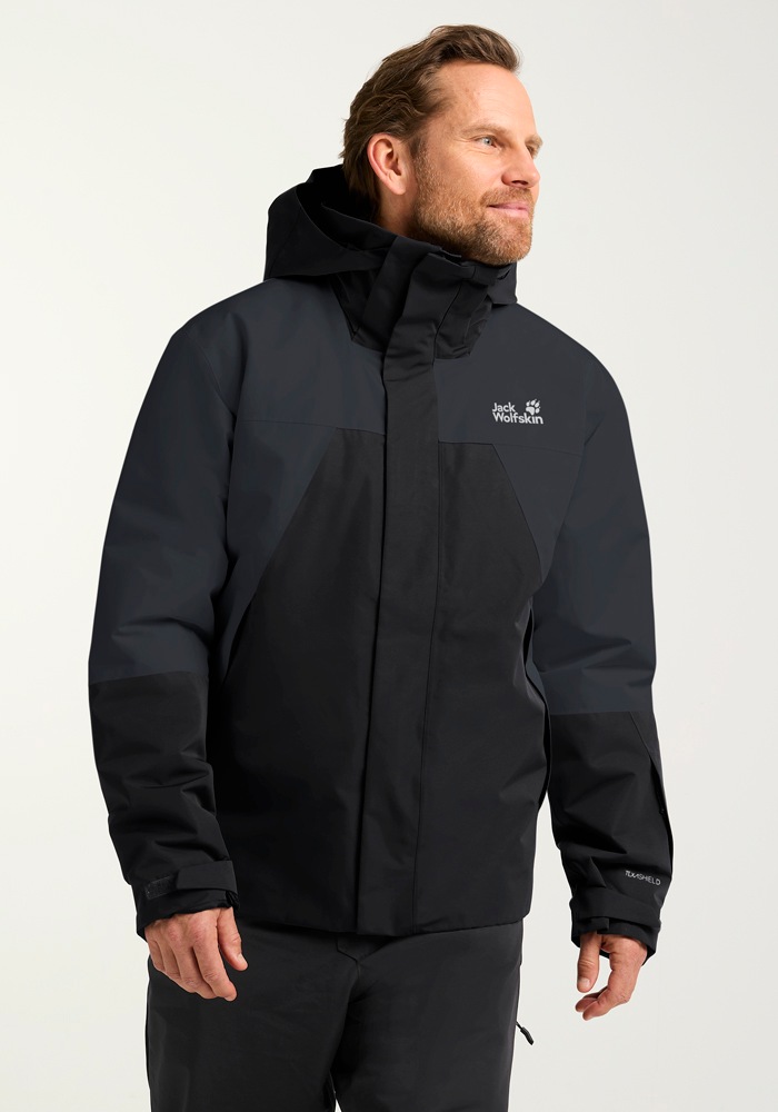 Jack Wolfskin Skijacke "FLOWLINE 2L INS JKT M" mit Kapuze Skijacke, wasserdicht, winddicht