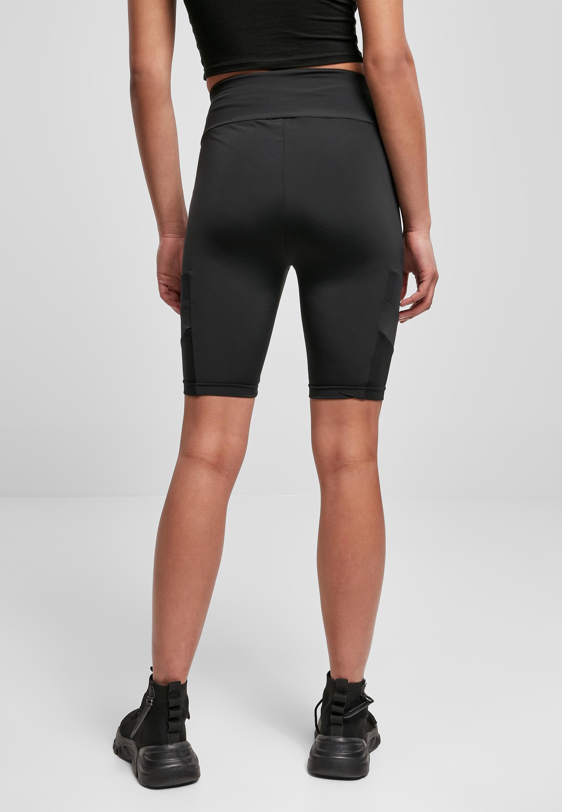 URBAN CLASSICS Stoffhose »Urban Classics Damen Ladies High Waist Tech Mesh Cycle Shorts«, (1 tlg.)