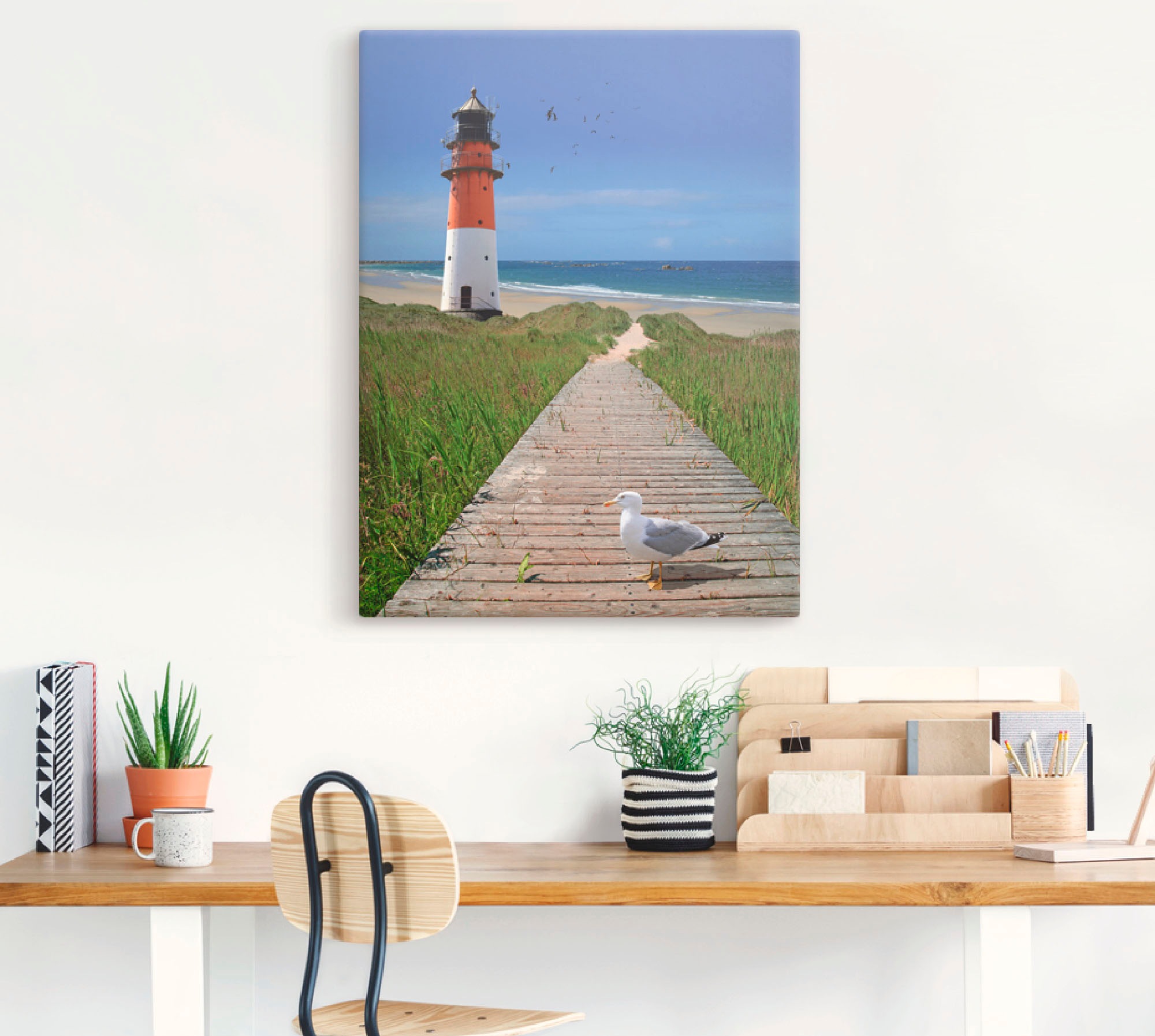Artland Wandbild »Der Weg zum Meer«, Gebäude, (1 St.), als Leinwandbild, Poster in verschied. Größen