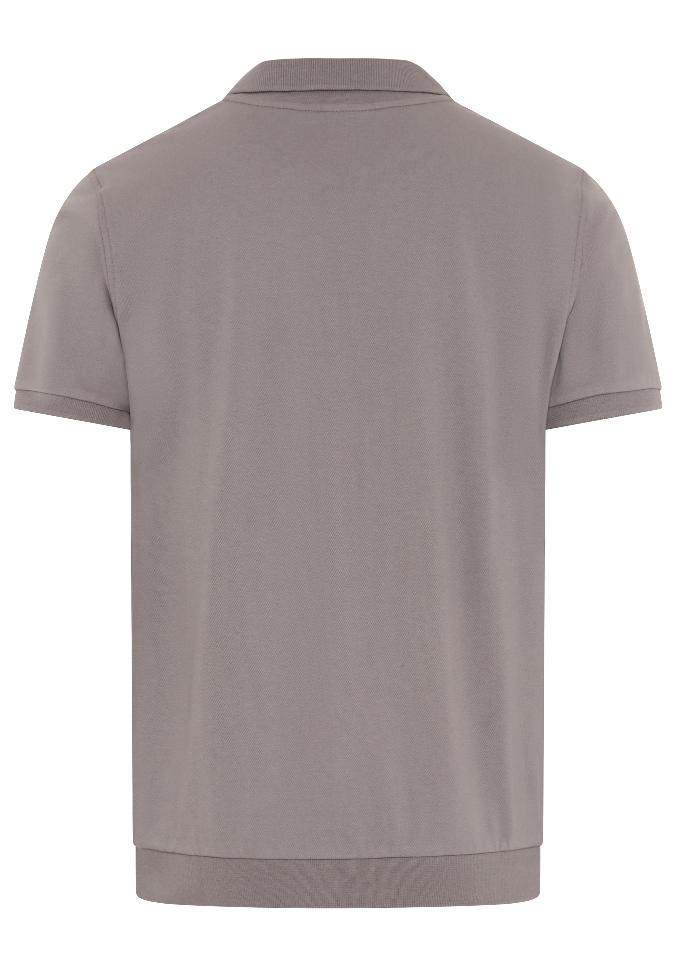 Bruno Banani Henleyshirt schmale Passform, Kurzarm, V-Ausschnitt und Polokragen, unifarben