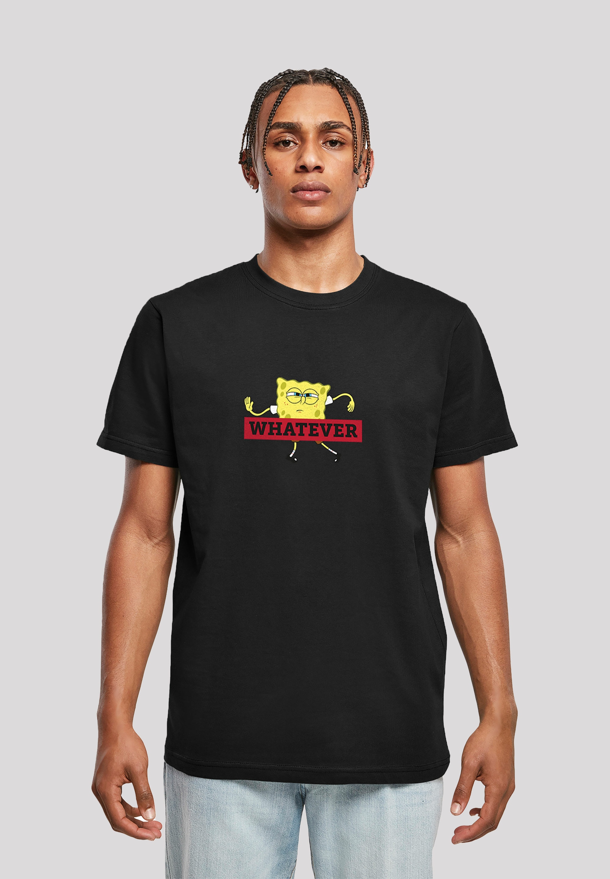F4NT4STIC T-Shirt »Spongebob Schwammkopf WHATEVER«, Herren,Premium Merch,Regular-Fit,Basic,Bedruckt