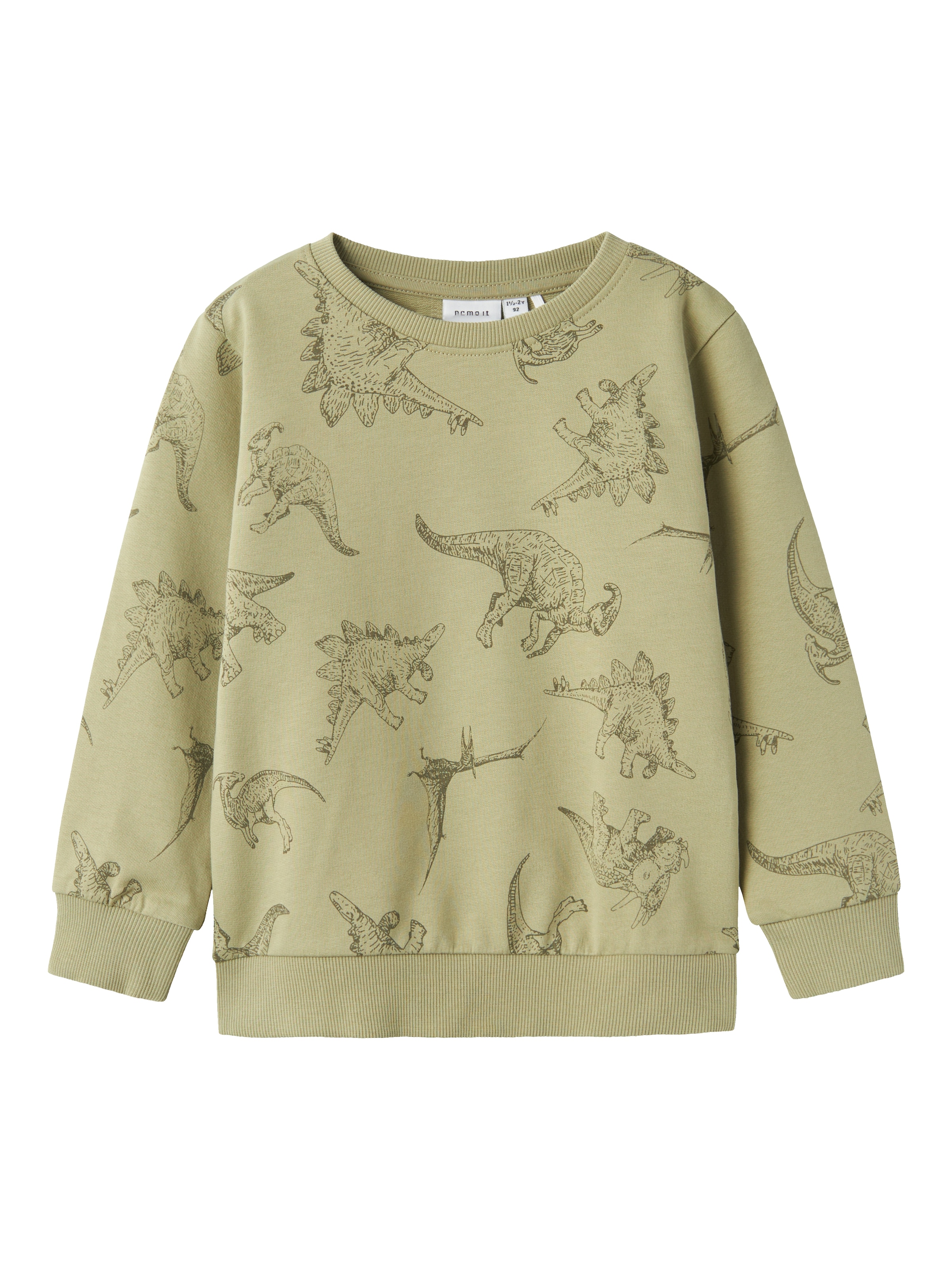 Name It Sweatshirt »NMMVARON LS AOP SWT UNB NOOS«, mit süßem Dino-Alloverprint