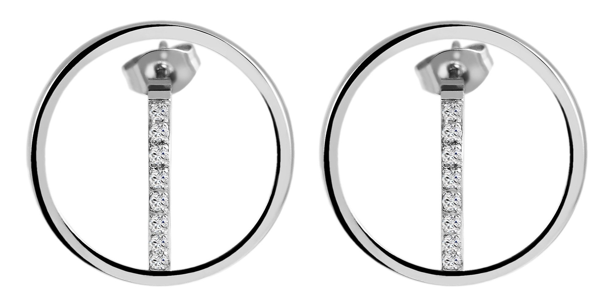 Adelia´s Paar Ohrhänger "Ohrringe – Ohrstecker aus Edelstahl mit Strass Steinchen" Zum Verschenken – ideal zum einen besonderen Tag
