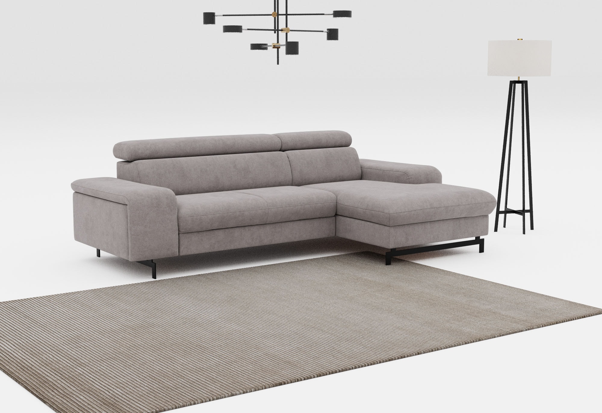 COTTA Ecksofa "Emma L-Form, B: 267 cm" mit Kopfteilverstellung, optional Schlaffunktion & Bettkasten