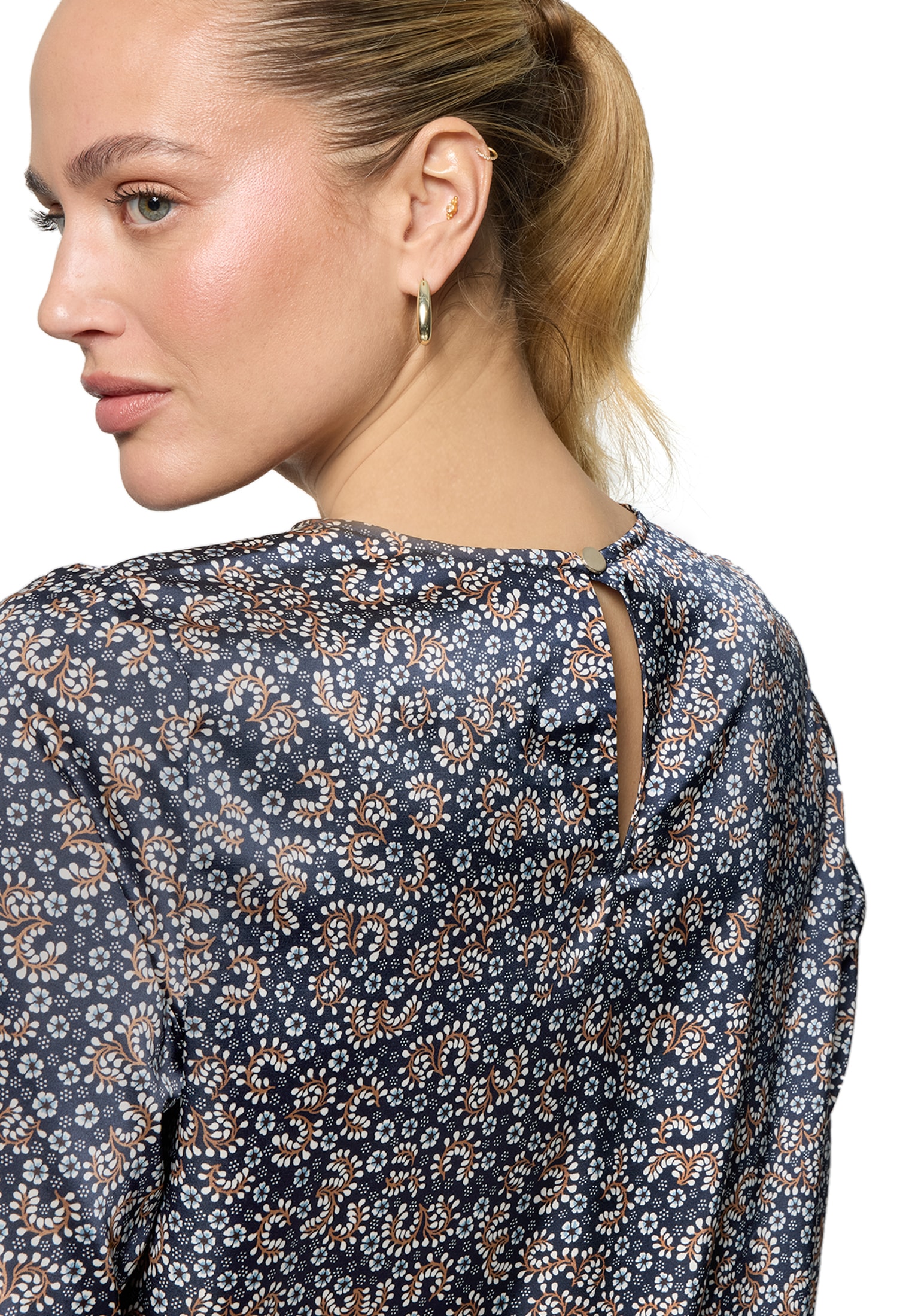 Zero Satinbluse »Damen mit Druck«