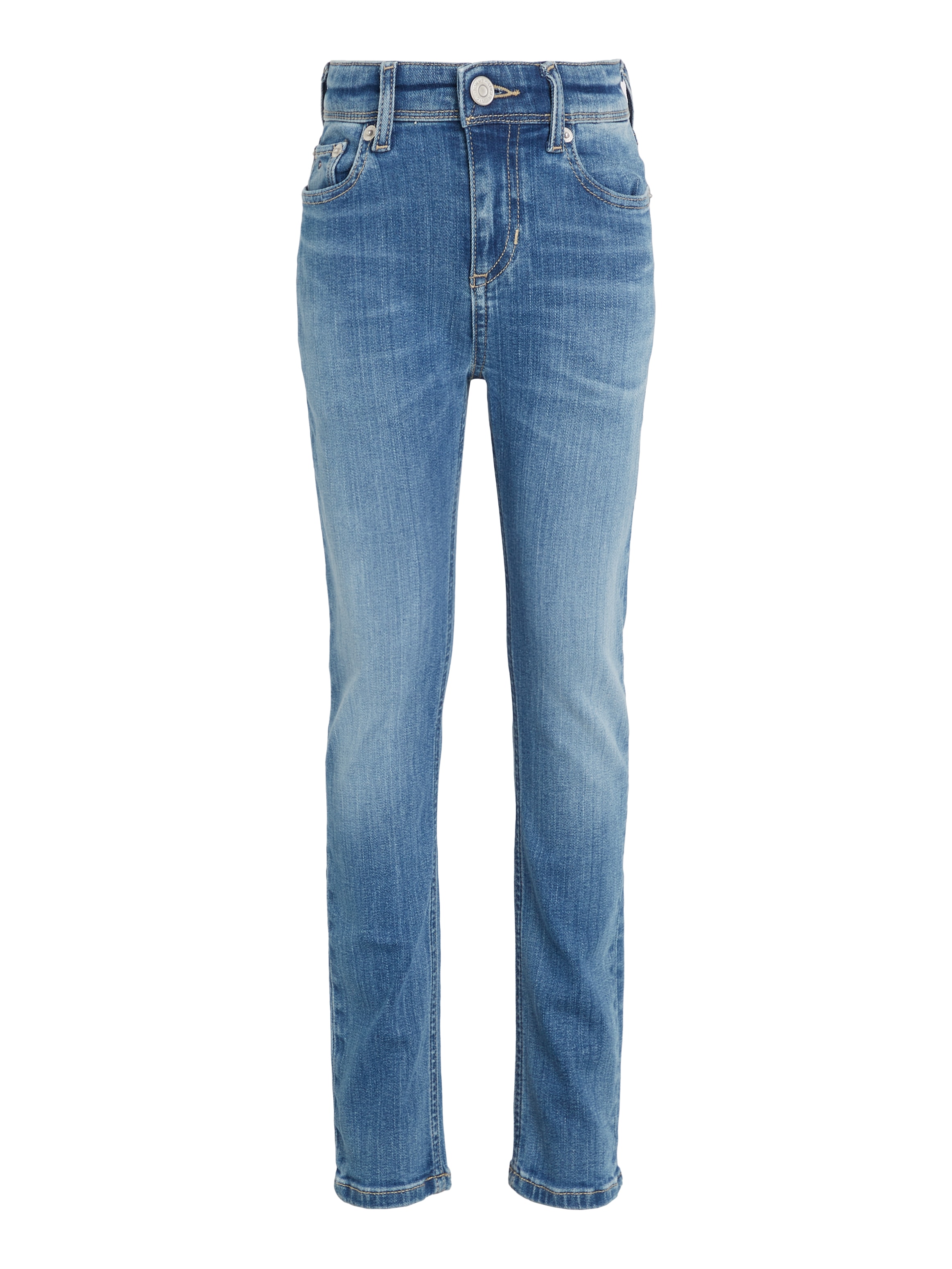 Tommy Hilfiger Skinny-fit-Jeans »SCANTON Y MID BLUE WASH DENIM«, Kinder bis 16 Jahre mit Logostickerei