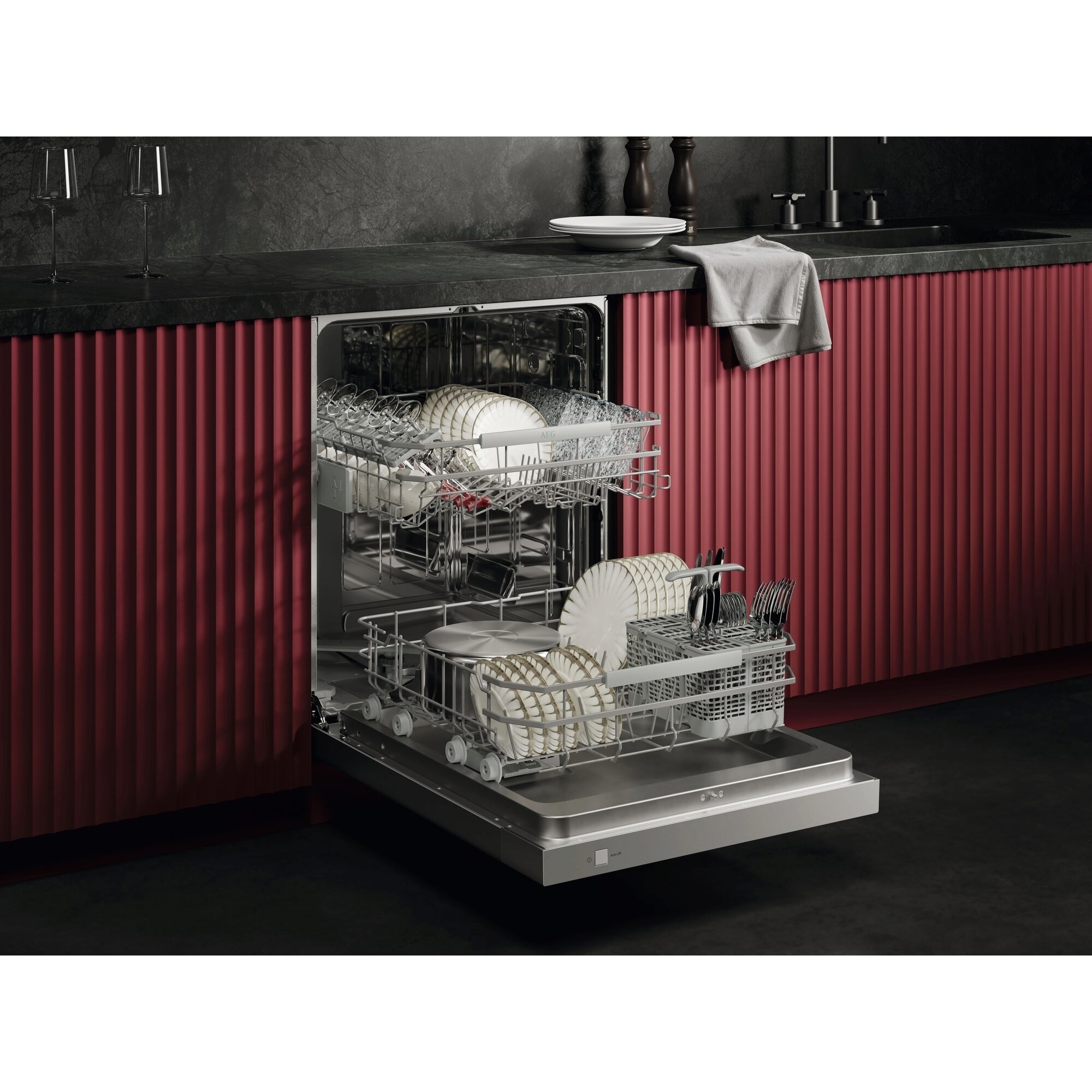 AEG Unterbaugeschirrspüler 7000 »GU7200A1SCM« Wassersparende Spülmaschine: 8,4l im Eco-Programm-effiziente Reinigung