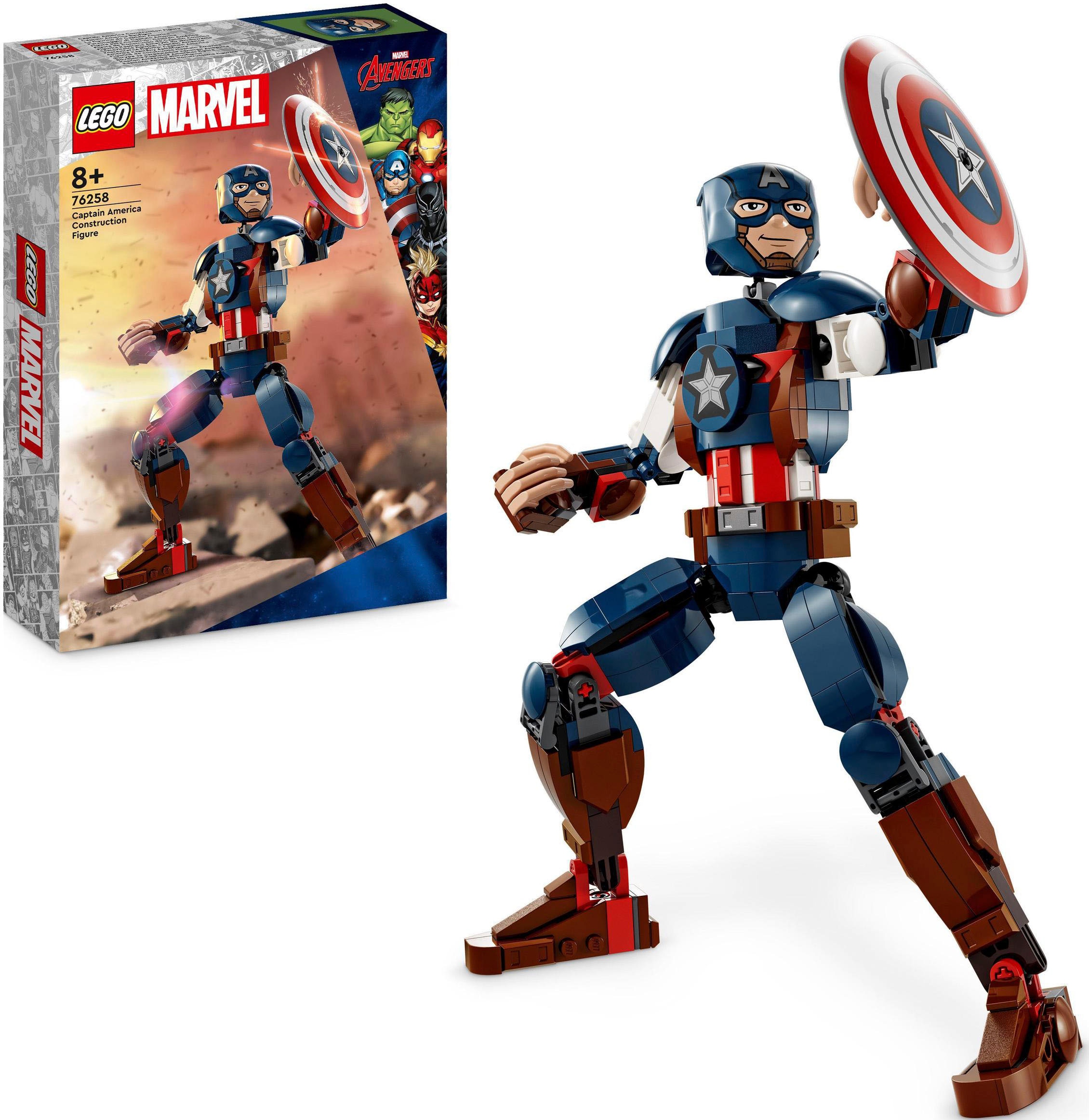 Konstruktionsspielsteine »Captain America Baufigur (76258), LEGO® Marvel«, (310 St.),...