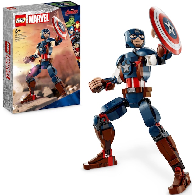 LEGO® Konstruktionsspielsteine »Captain America Baufigur (76258), LEGO®  Marvel«, (310 St.), Made in Europe | BAUR