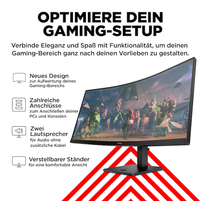 HP Curved-Gaming-Monitor »OMEN 34c (HSD-0159-A)«, 86,4 cm/34 Zoll, 3440 x  1440 px, WQHD, 1 ms Reaktionszeit, 165 Hz | BAUR