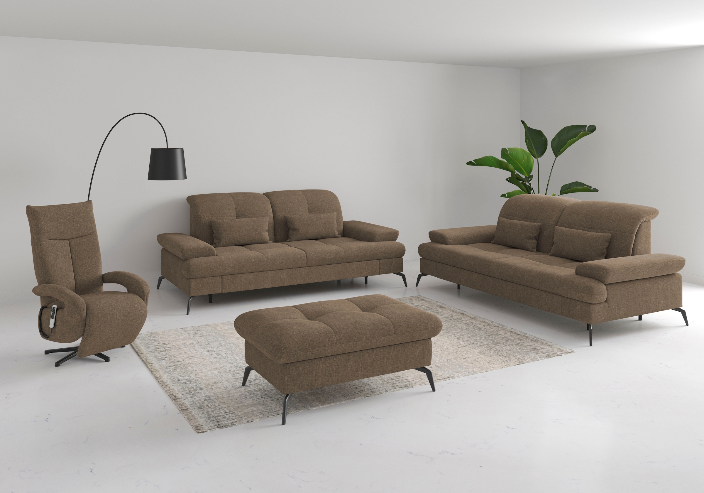 sit&more 2,5-Sitzer »Amica, inkl. Sitztiefenverstellung und Armteilverstellung«, wahlweise mit Kopfteilverstellung und Bettfunktion