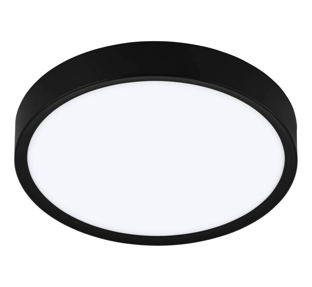 "EGLO Deckenleuchte ""MUSURITA"", schwarz-weiß (schwarz), 1, Ø 34cm H: 6cm, 1 Stk., Leuchten, LED Deckenlampe, Wohnzimmer, Schlafzimmer, Küche, Flur