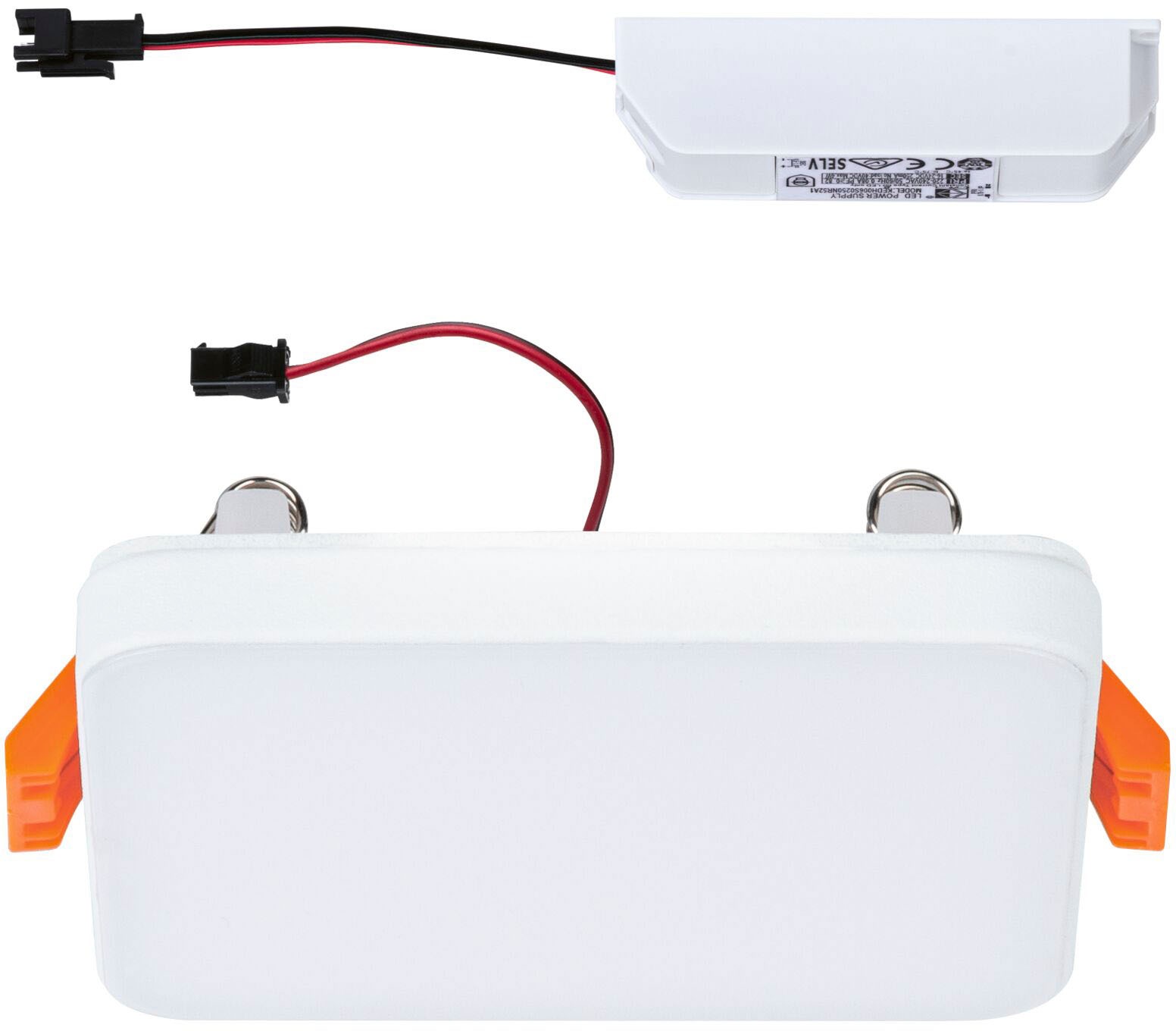 Paulmann LED Einbauleuchte »VariFit Veluna Edge IP44 eckig 90x90mm 450lm 3000K Weiß«, 1 flammig, VariFit IP44 eckig 90x90mm 450lm 3000K Weiß