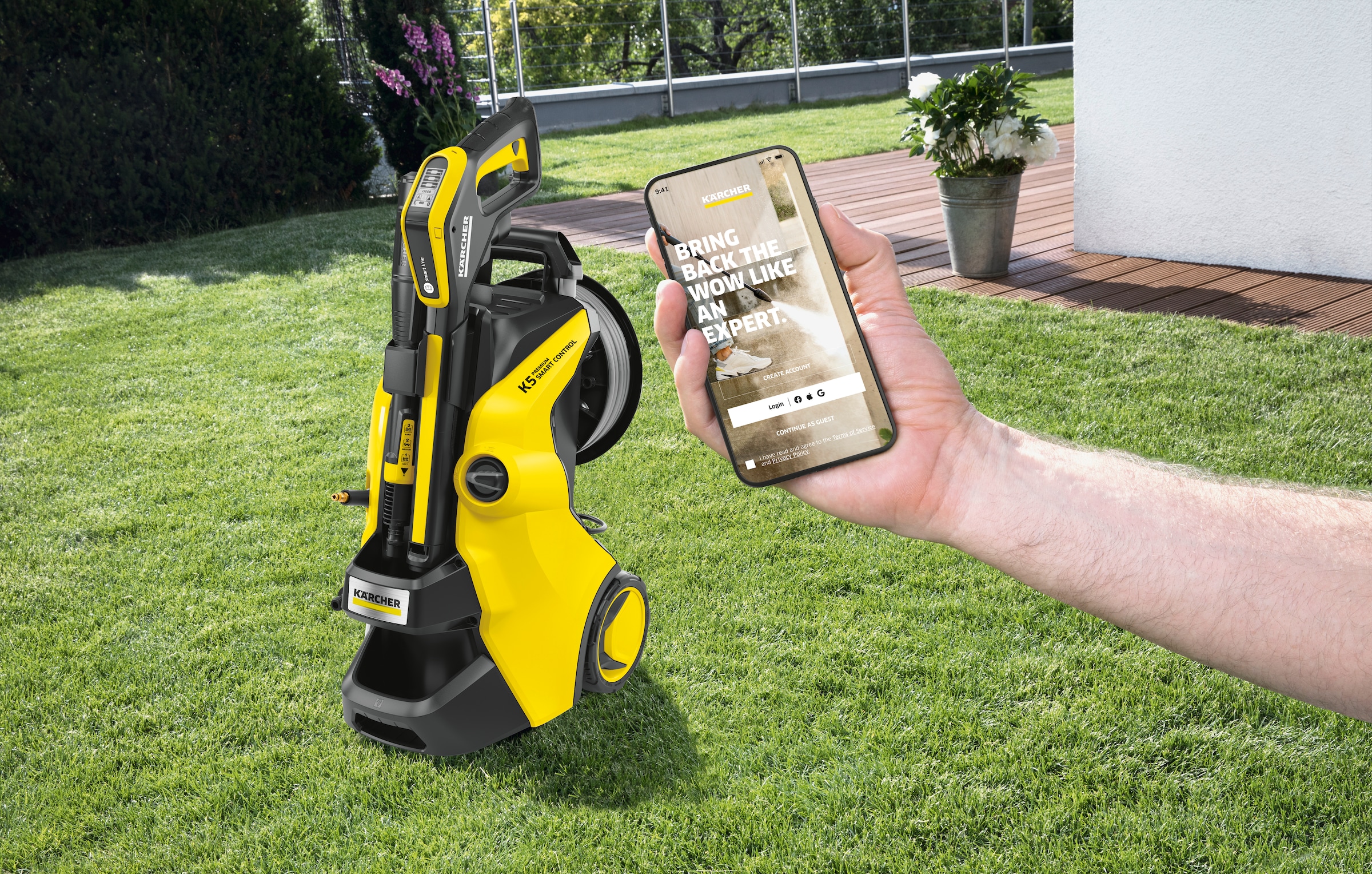 KÄRCHER Hochdruckreiniger »K 5 Premium Smart Control Flex Home«, inkl. 3-in-1-MultiJet-Stahlrohr, Home-Kit & Schlauchtrommel