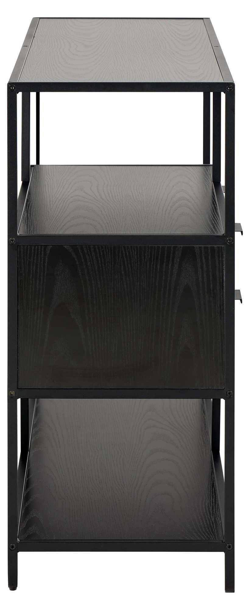 ACTONA GROUP Regal »Seaford, Standregal, Regal, Raumteiler« 114x35x78 cm,  schwarzer Stahlrahmen, 2 Schubladen, Wendemodul, Breite 114 cm