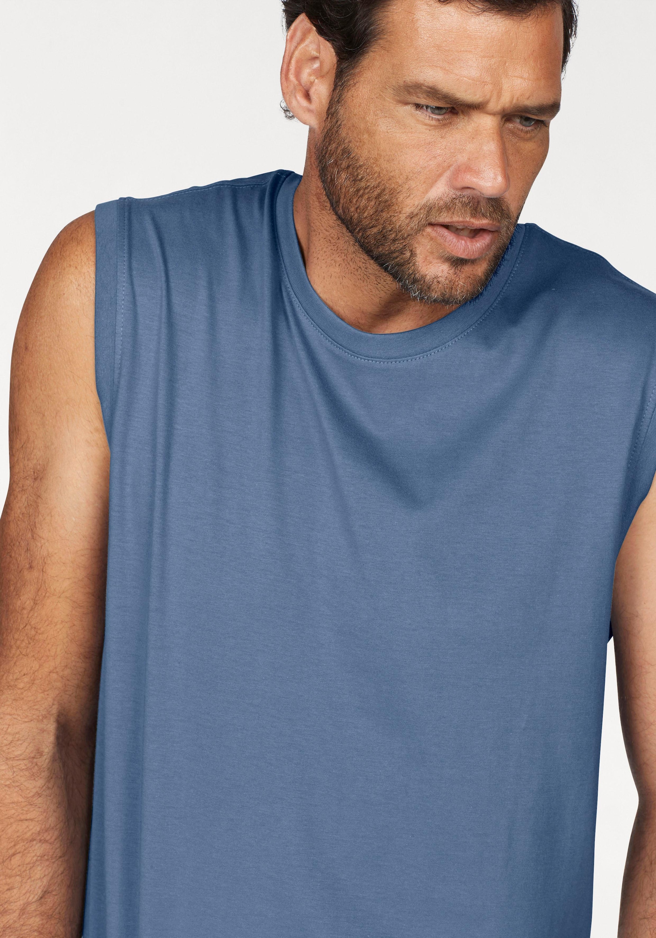 Man's World Muscleshirt, (Packung, 3 tlg., 3er-Pack), ärmellos, Basic-Stil, unifarben, Rundhalsausschnitt