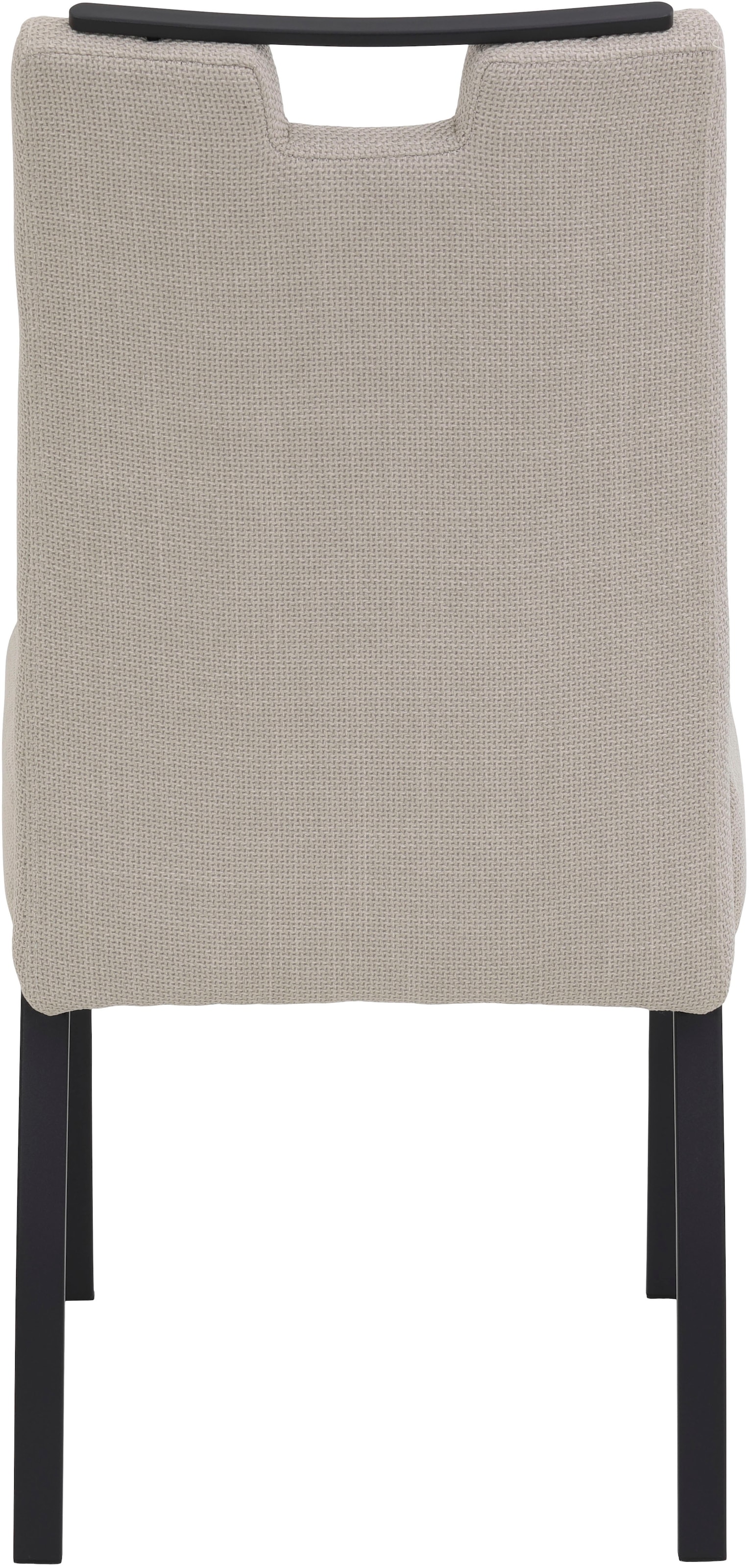HELA 4-Fußstuhl »LINZ, Esszimmerstuhl, Komfortstuhl«, (Set), 4 St., Microfaser-Webstoff, XL-Sitz,elegante Griffleiste,Komfortsitz mit Federkern,140kg belastbar