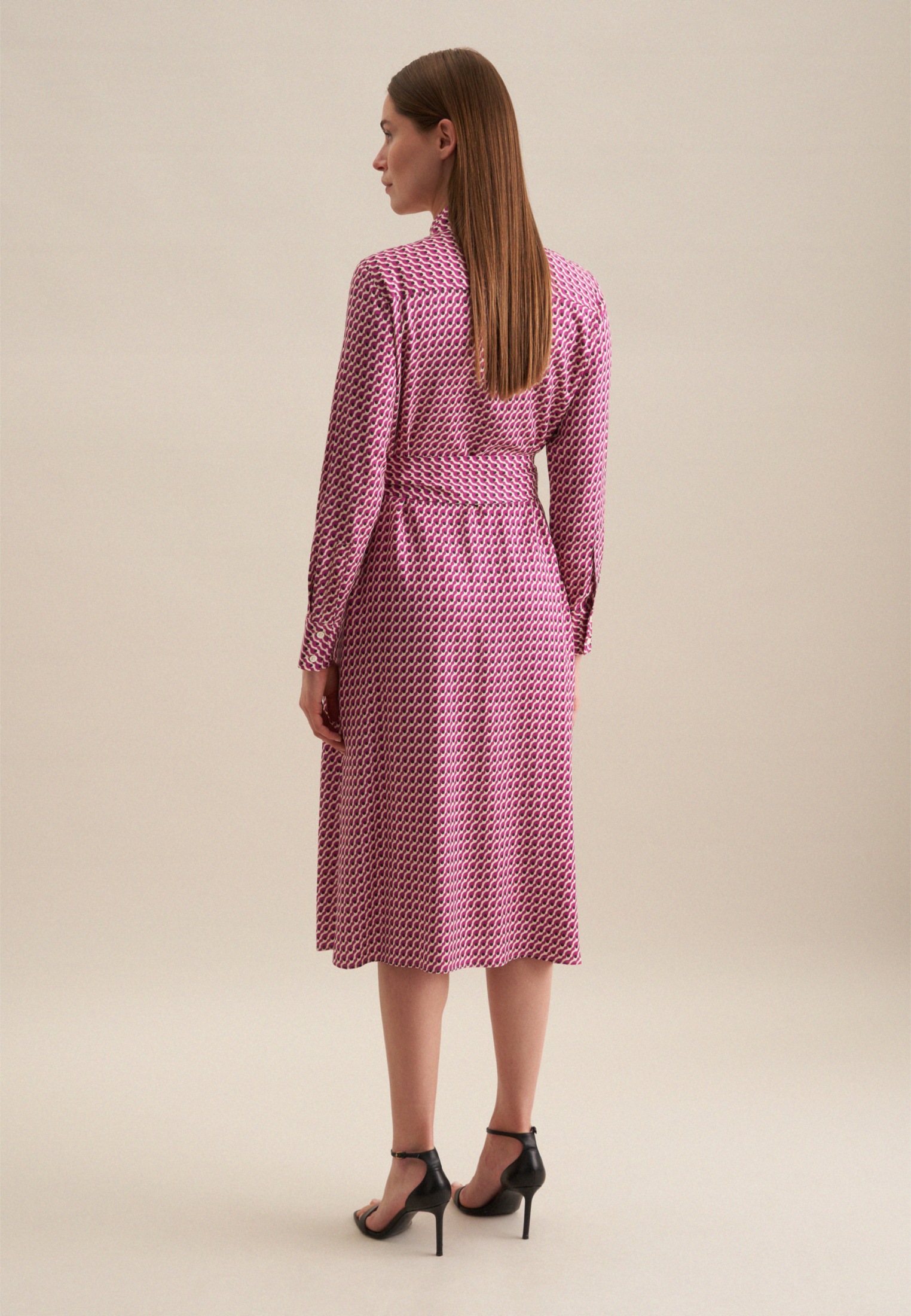 seidensticker Sommerkleid "Schwarze Rose" 1/1 Kragen Druck günstig online kaufen