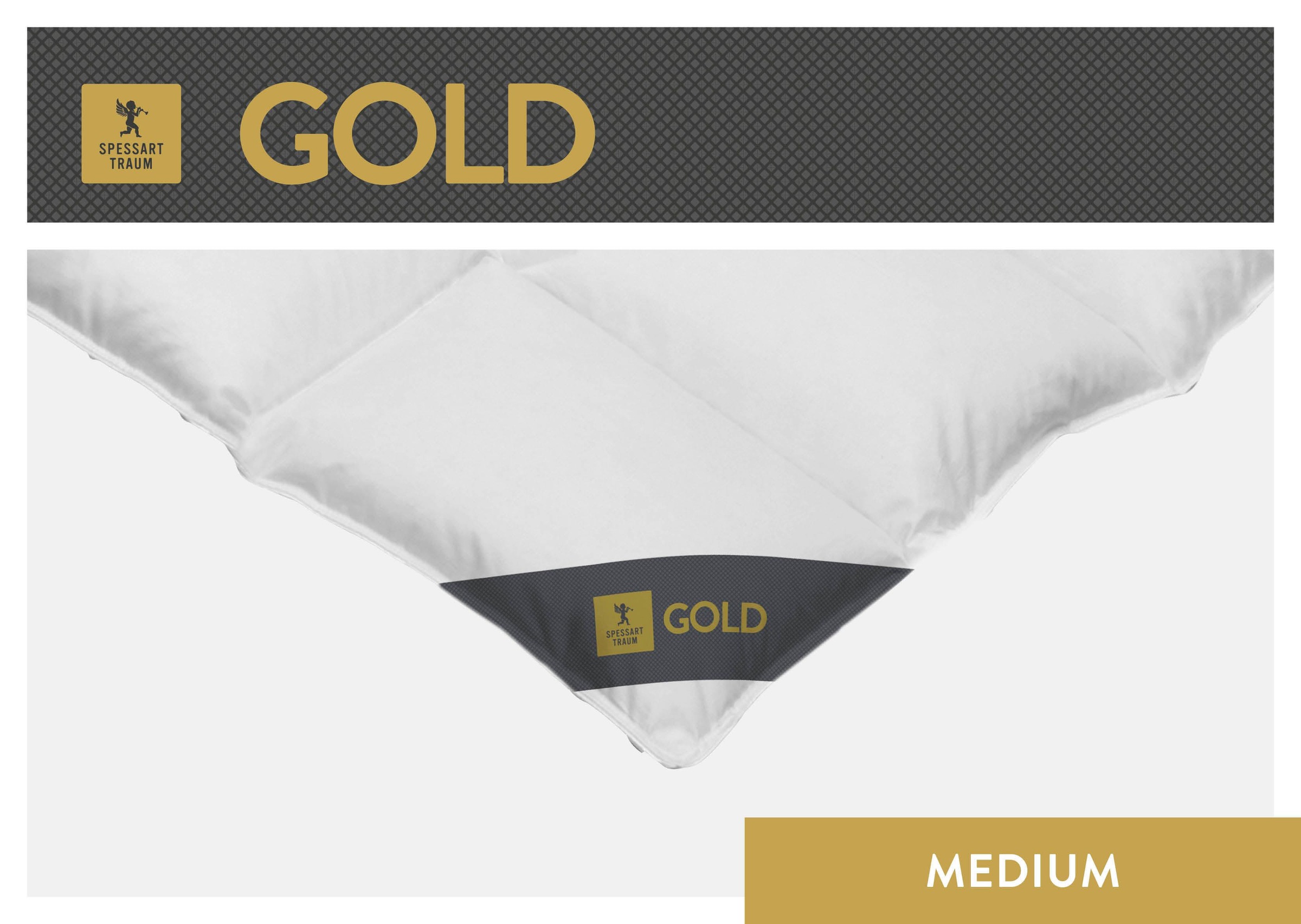 SPESSARTTRAUM Gänsedaunenbettdecke "Gold" leicht Füllung 100Gaensedaunen 1 günstig online kaufen