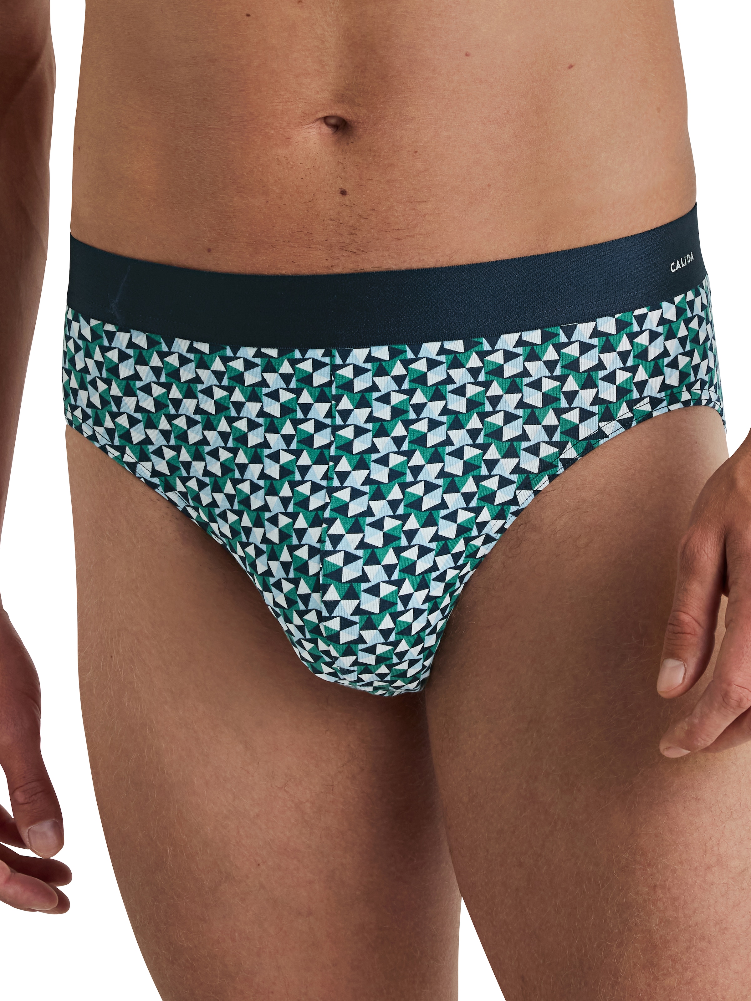 CALIDA Slip "Cotton Code Design" weicher Elastikbund, ohne Eingriff, gemust günstig online kaufen