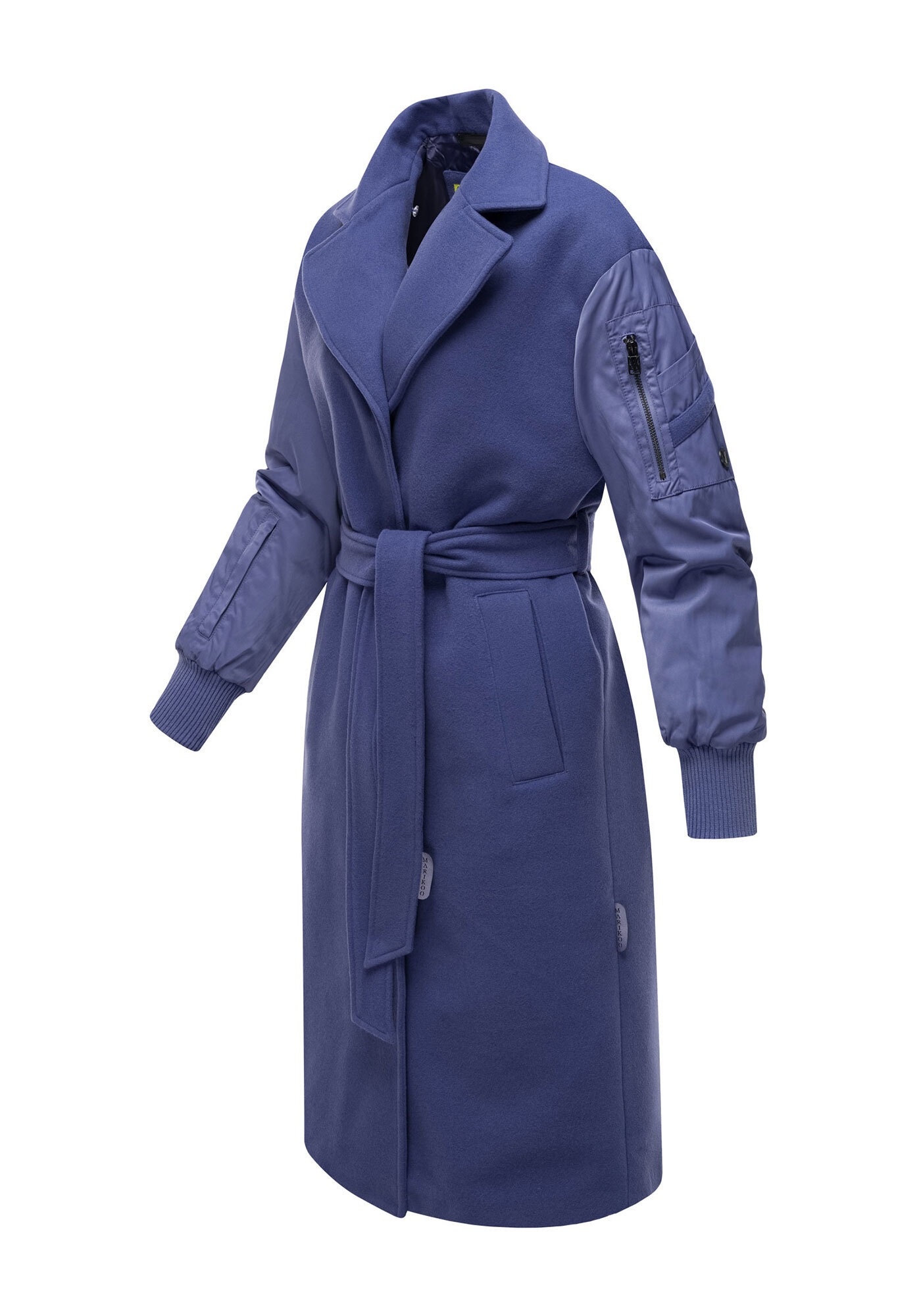 Marikoo Winterjacke »Tjadee«, Langer Wickelmantel