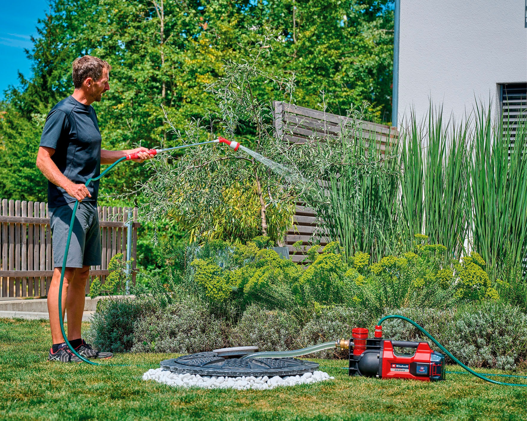 Einhell Akku-Gartenpumpe »AQUINNA 36/38 F LED« 3.800 l/h, Power X-Change, ohne Akku und Ladegerät