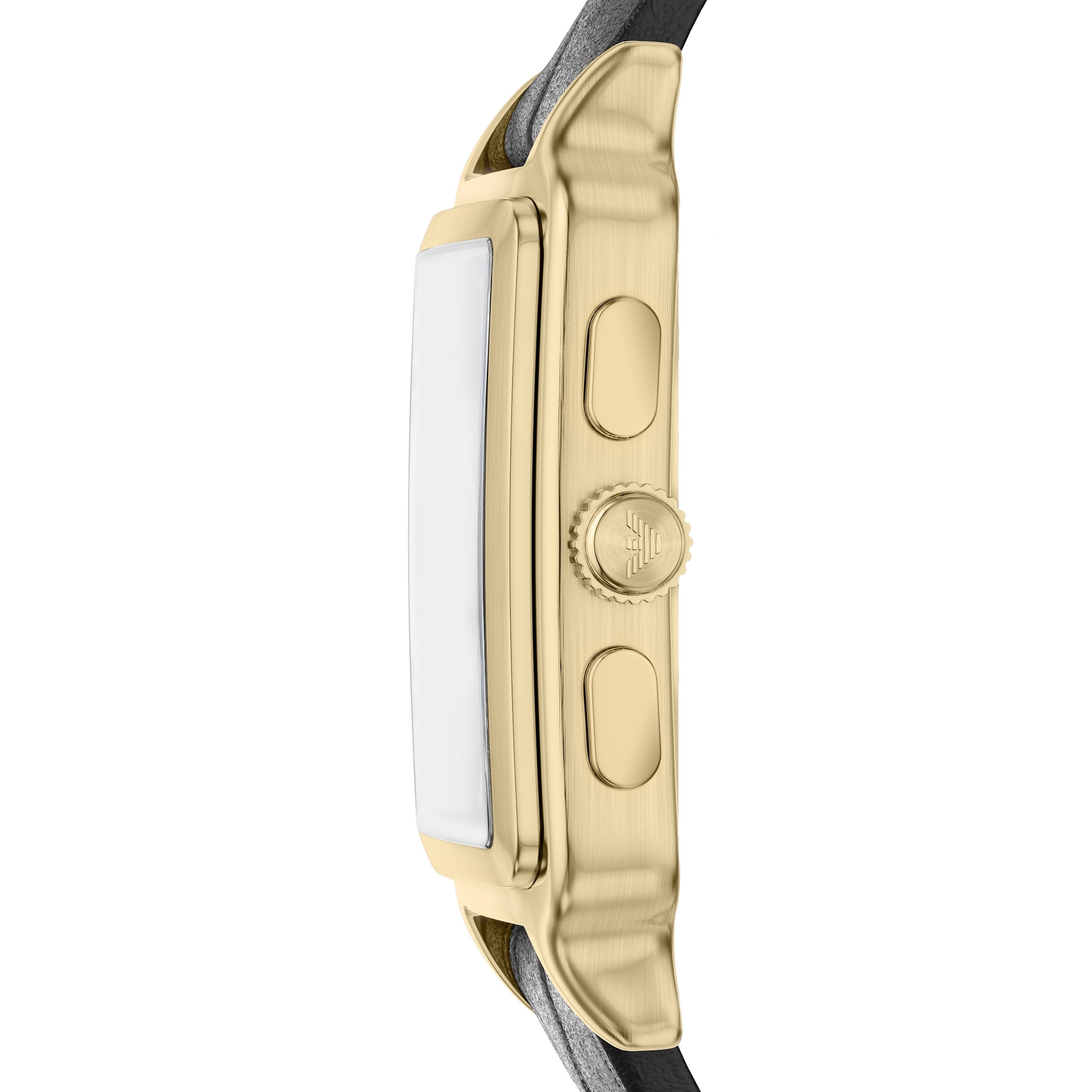 Emporio Armani Chronograph Quarzuhr, Armbanduhr, Herrenuhr, Lederarmband, analog