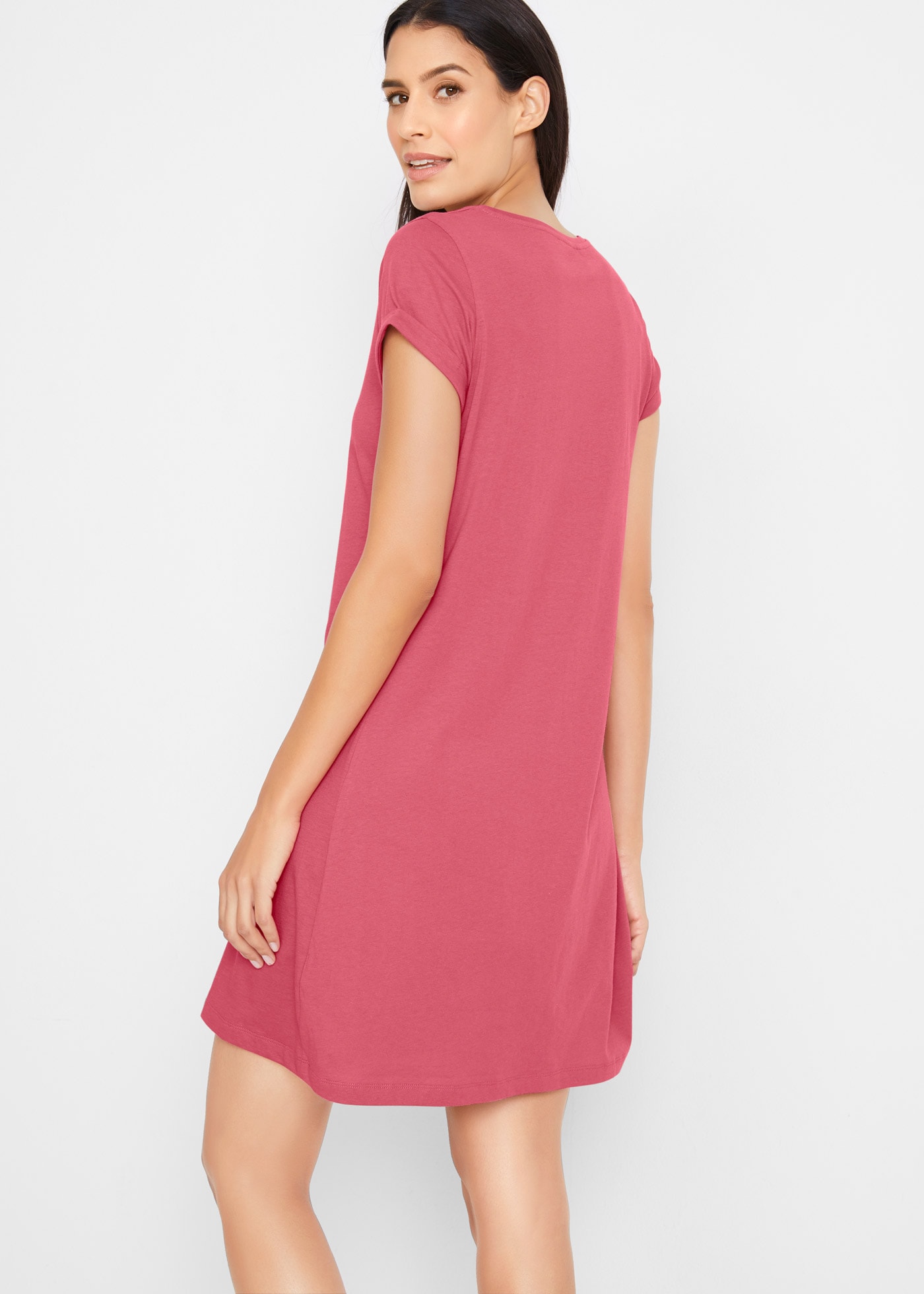 bonprix Shirtkleid für warme Tage, aus reiner Baumwolle, taillierte Passform