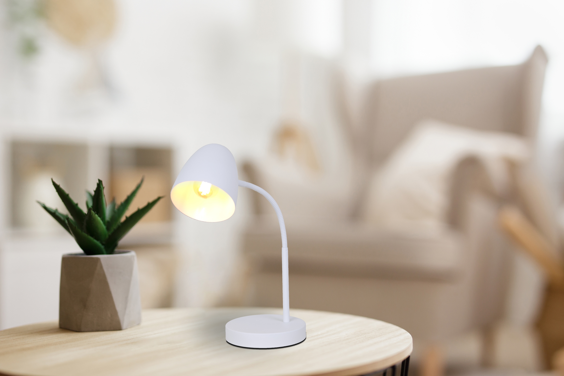 NOWA Tischleuchte »JASON« E14 1 Stk. Tischlampe Nachttischlampe Deko-Tischleuchte Schlafzimmer