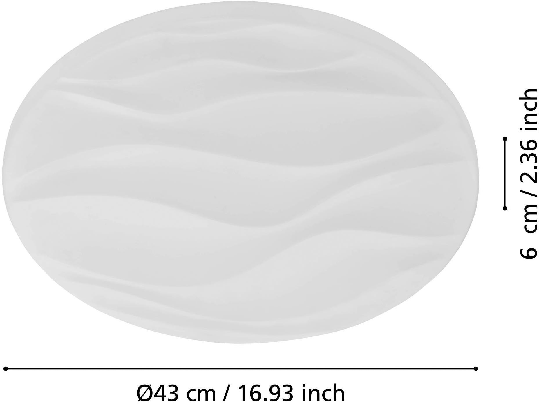 EGLO Deckenleuchte »Benariba Deckenlampe, Wandlampe aus Stahl und Kunststoff, Flurlampe« LED-Modul 1 Stk. Warmweiß