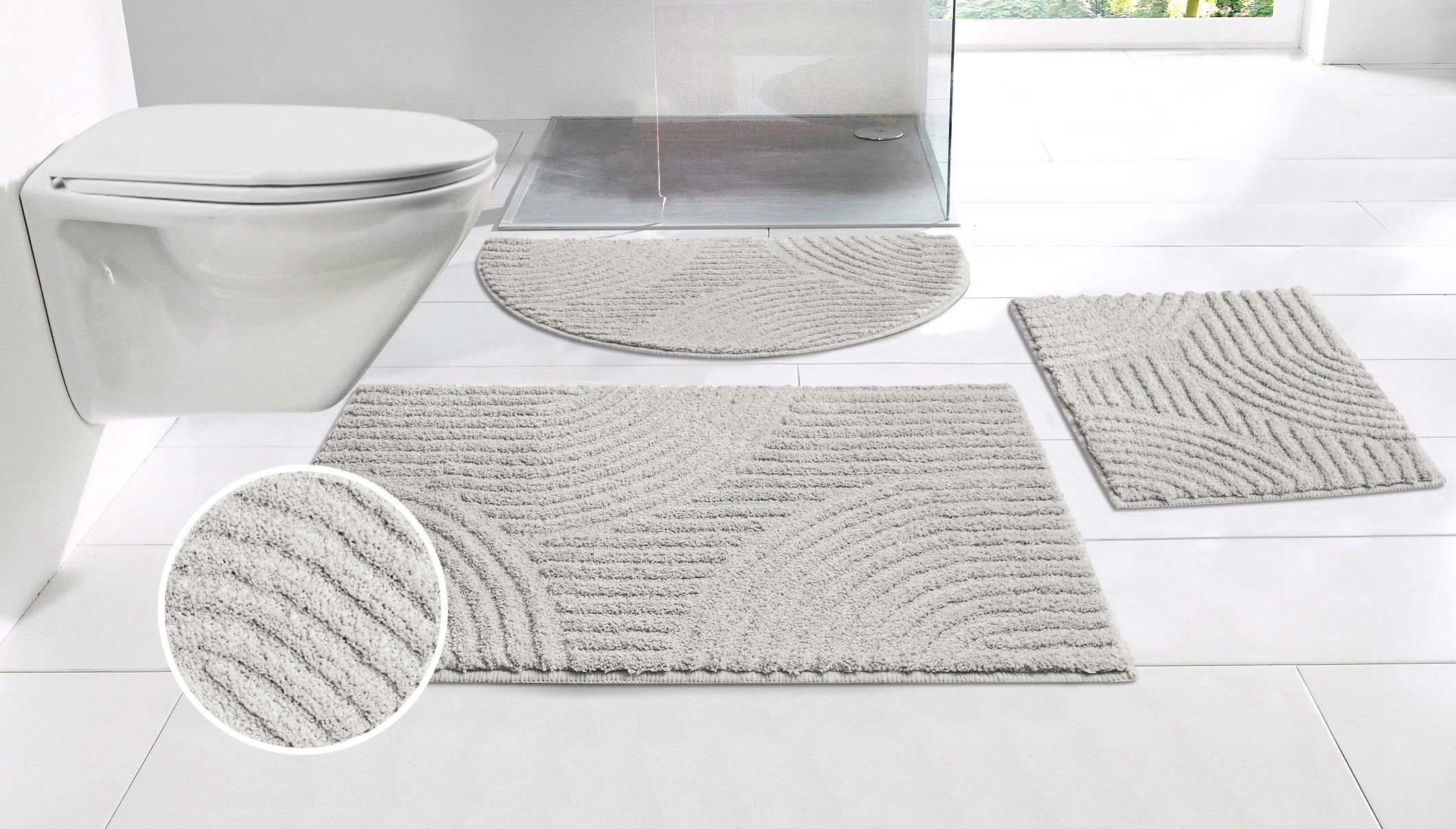 OTTO home Badematte "Ognon, Scandi, Boho, modernes Muster" Höhe 15 mm rutsc günstig online kaufen