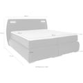 INOSIGN Boxspringbett »Black & White«, incl. LED Beleuchtung, bis zu 3 Härtegrade, Obermatratze bei 140 cm einteilig
