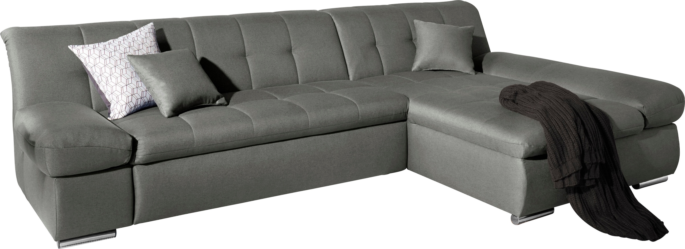 DOMO collection "MONA 297x173 cm, modern und komfortabel" whlw. mit Bettfunktion, L-Form