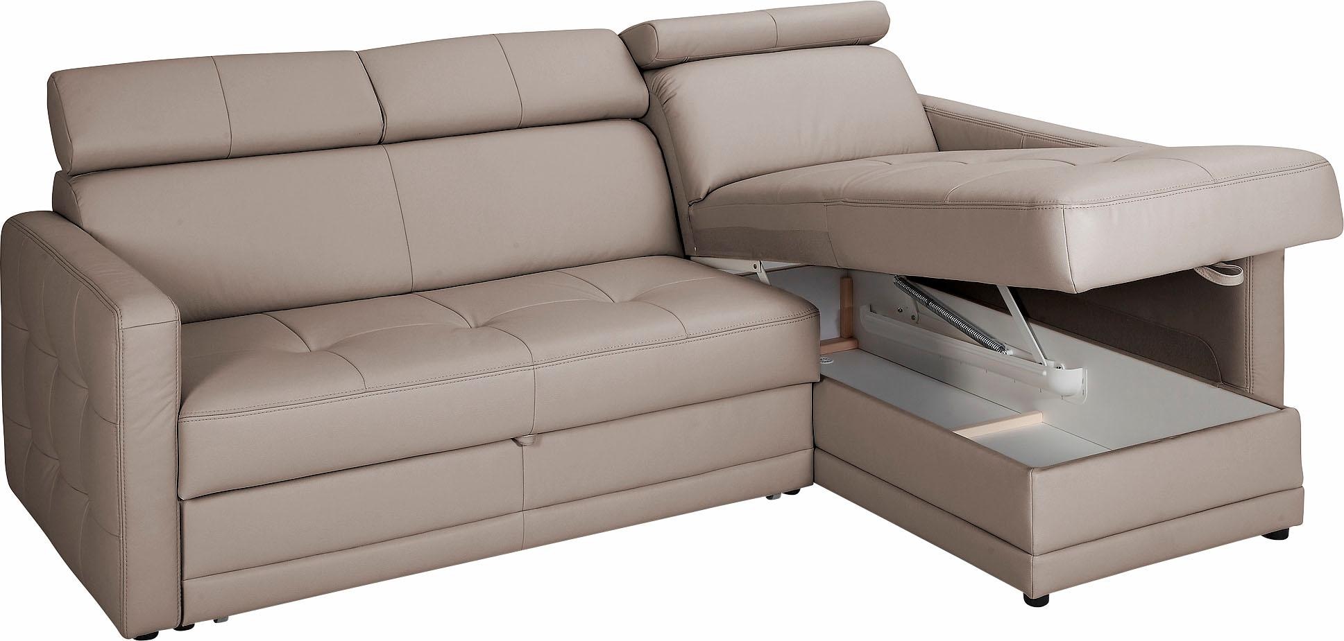 exxpo - sofa fashion Ecksofa "Arles, Federkern, zeitlos, Breite 225cm, L-Fo günstig online kaufen