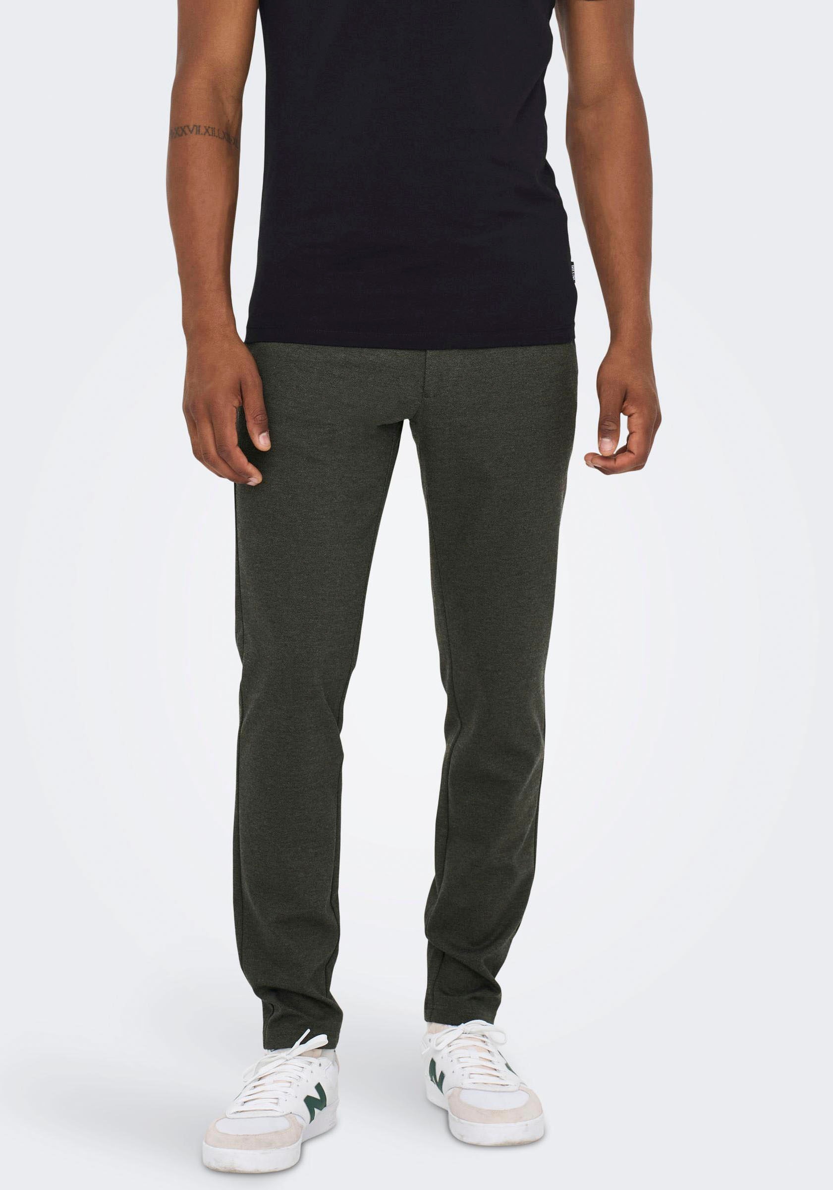 only & sons -  Stoffhose, mit leichtem Strukturmuster