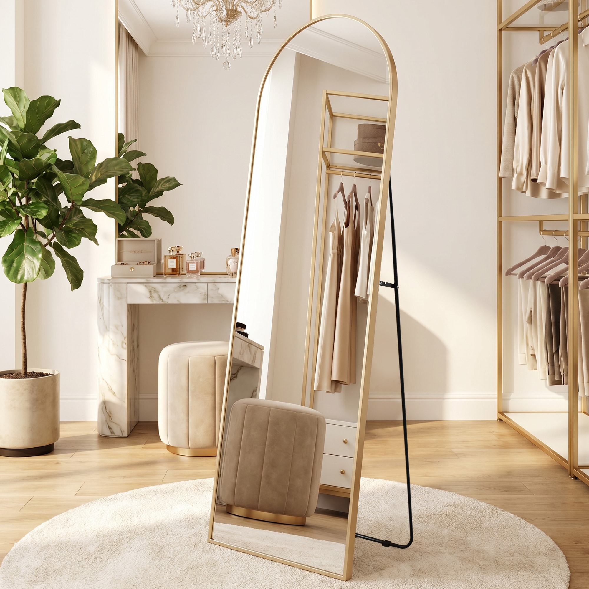 OTTO home "Standspiegel Addrik, wahlweise in 2 Größen 150x40cm oder 180x60cm" Ganzkörperspiegel mit Sicherheitsglas, in verschiedenen Farben