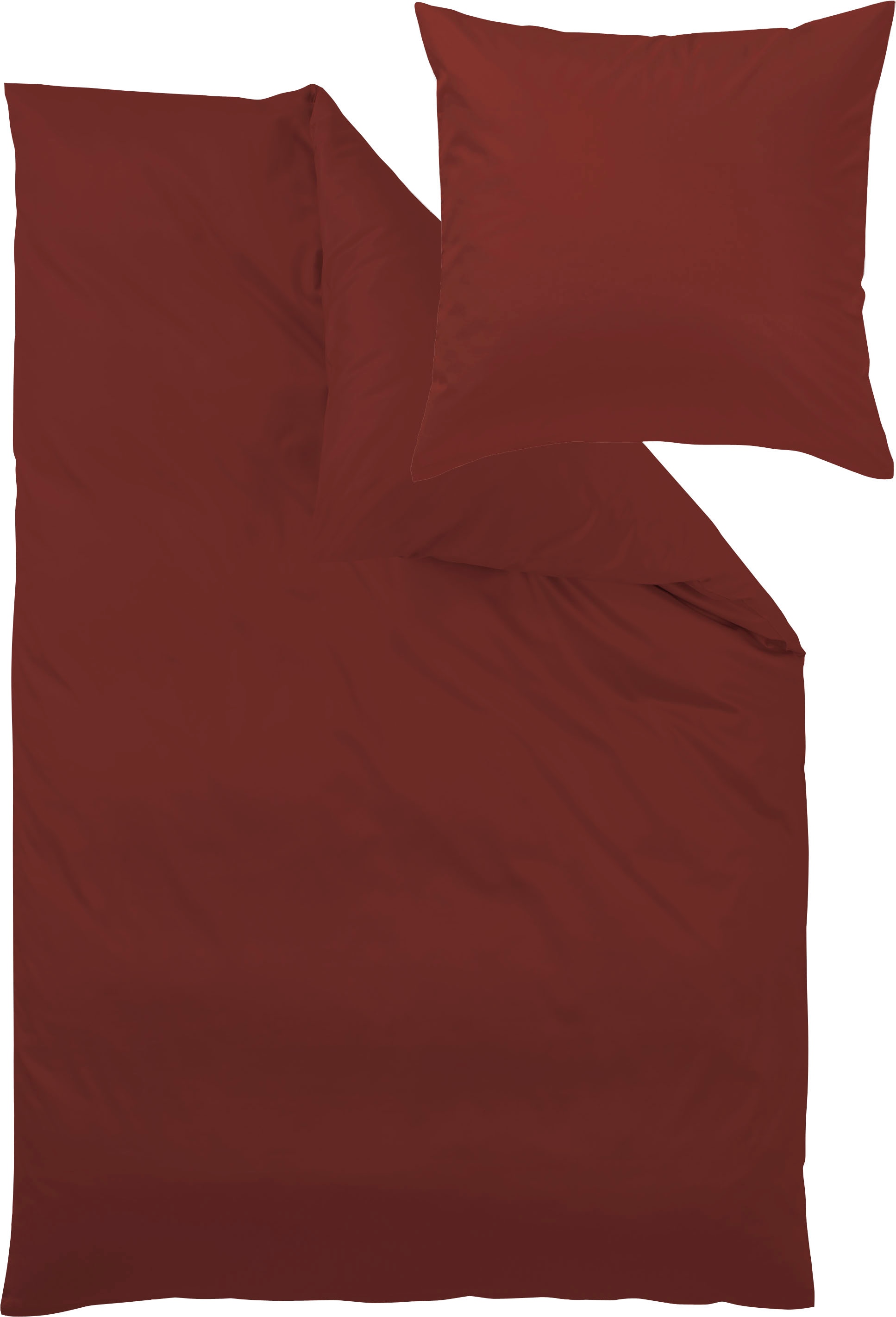 Curt Bauer Bettwäsche »Uni-Mako-Satin aus 100% Baumwolle, Bett- und Kopfkissenbezug mit Reißverschluss, pflegeleicht, STANDARD 100 by OEKO-TEX® und Made in Green zertifiziert, auch ganzjährig geeignet, edle Haptik«, (2 tlg.)