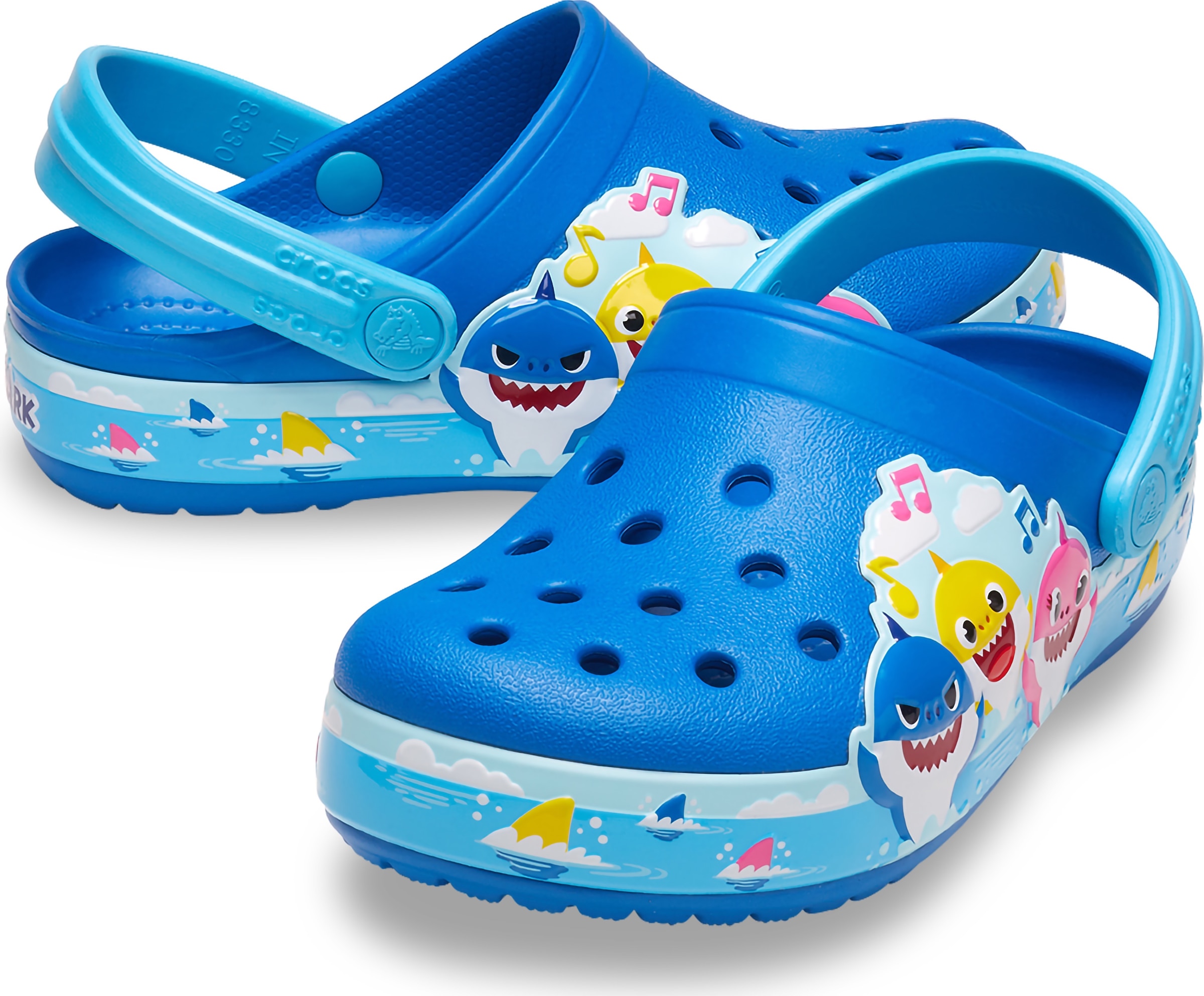 Crocs Clog Baby Shark Kinderschuh Sommerschuh Badeschuh mit schwenkbarem Fersenriemen online bestellen BAUR