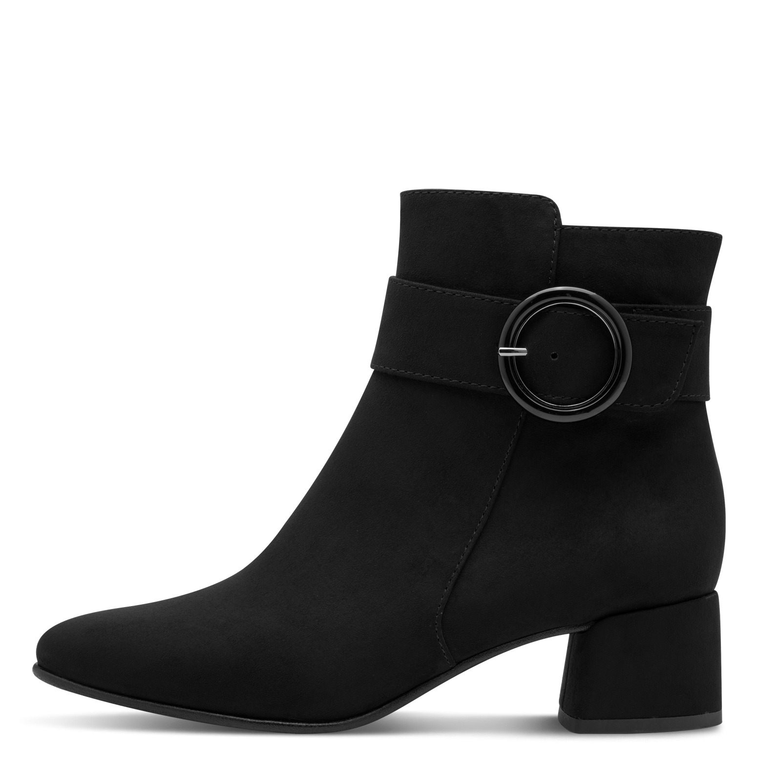 MARCO TOZZI Stiefelette, Blockabsatz, Abendschuh, Festtagsschuh mit Zierschnalle