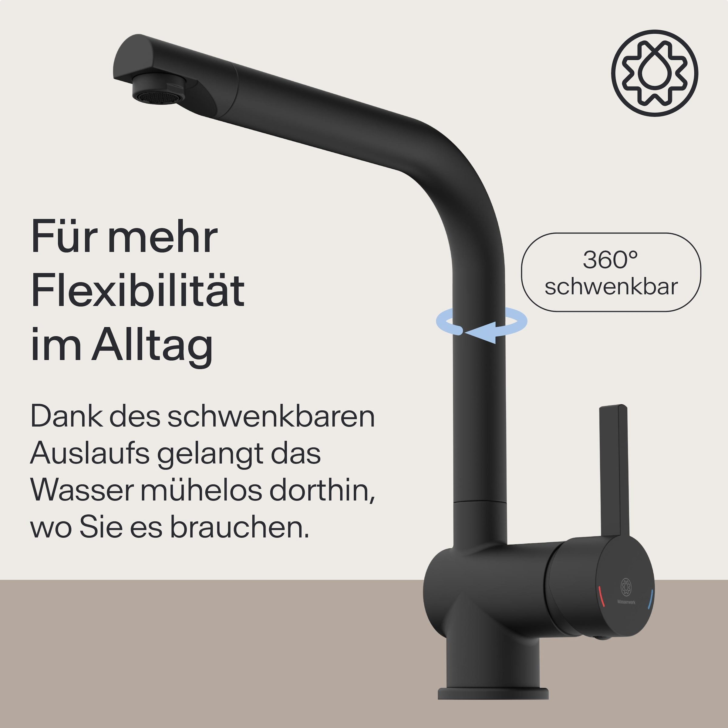 WASSERWERK Spültischarmatur »WK 4, Wasserhahn, Küche, Einhebelmischer«