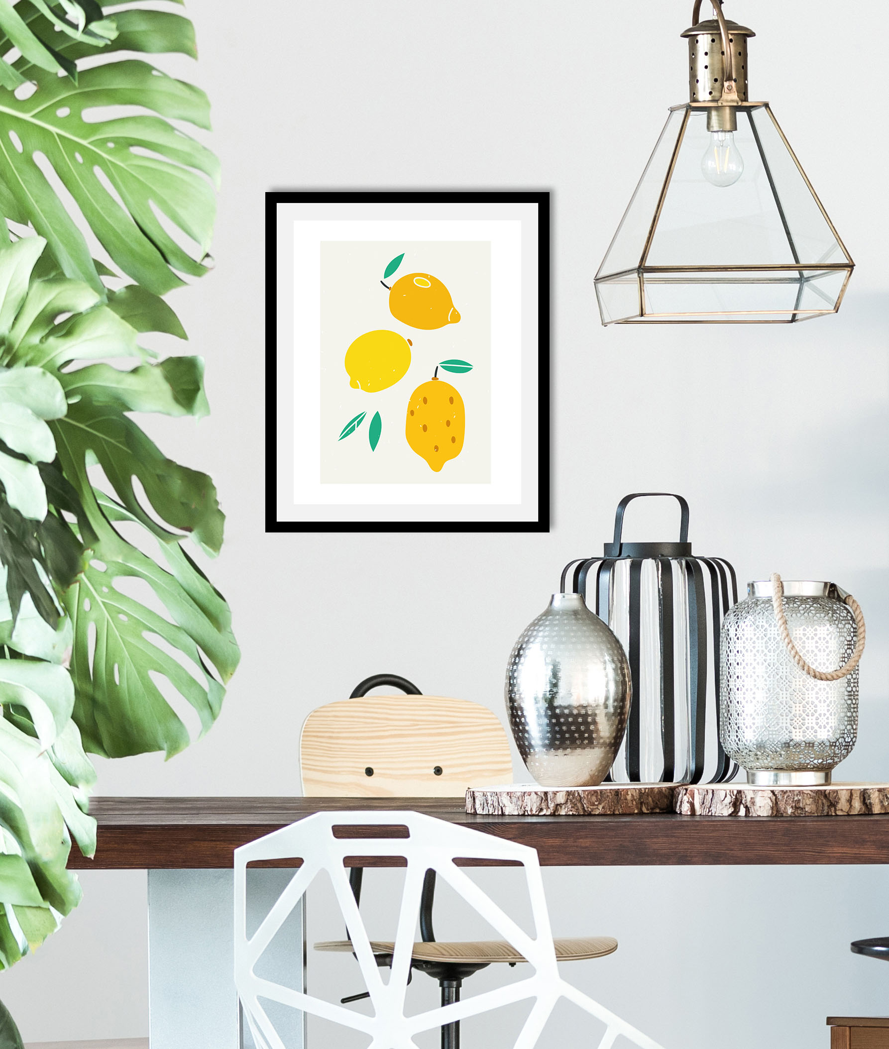queence Bild "Frieda" Essen Kunst Lebensmittel Obst Obst Bilder 1 Stk. tlg. gerahmt