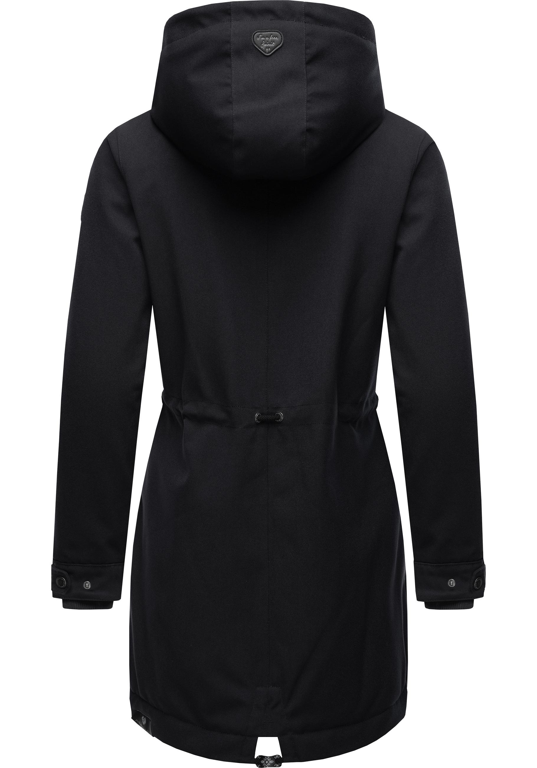 Ragwear Kurzmantel »Canny Canvas«, Wasserdichter Damen Wintermantel mit Kapuze