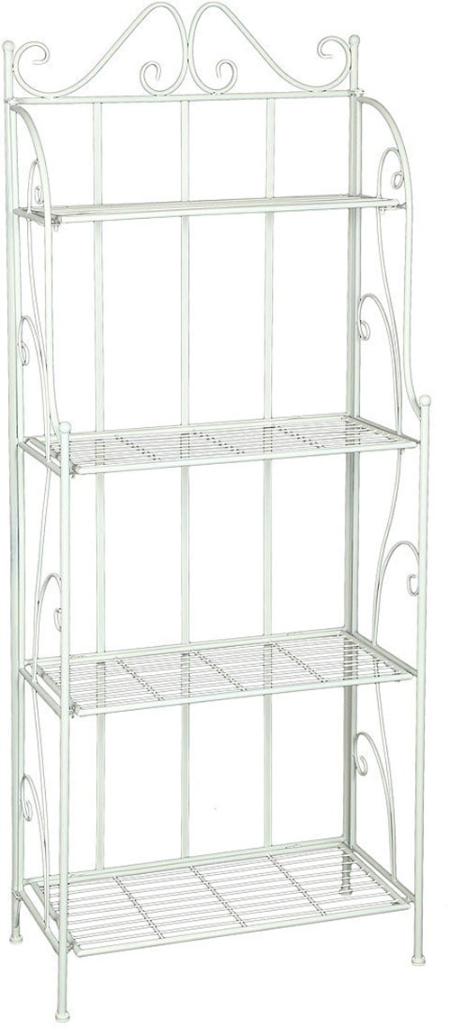 Ambiente Haus Standregal "Regal mit 4 Böden in Antikweiß - 162 cm" 1 tlg. günstig online kaufen