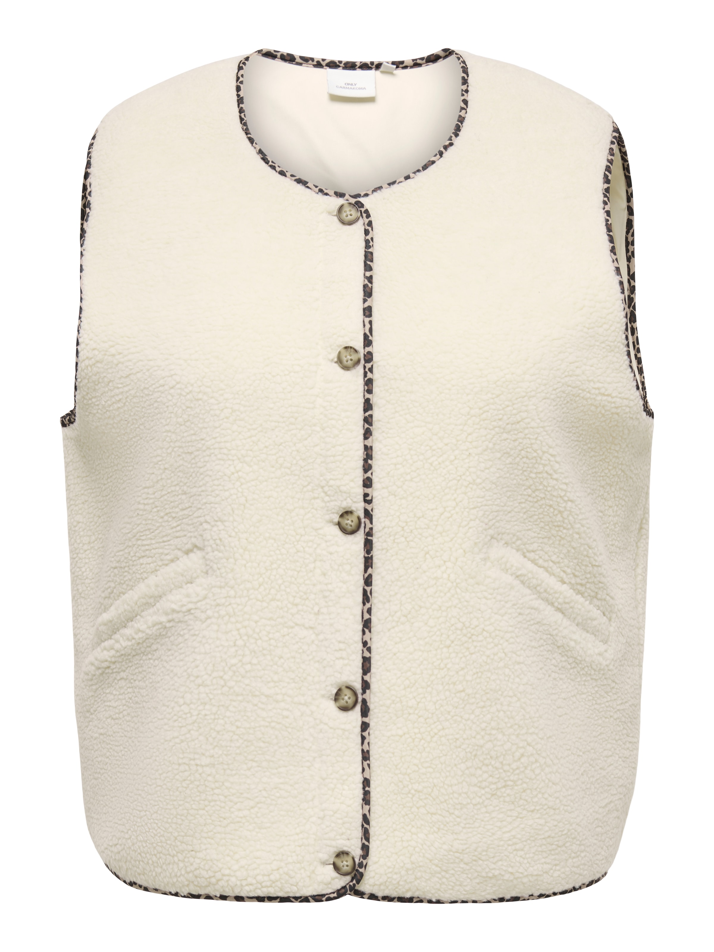ONLY CARMAKOMA Plüschweste »CARBABY TEDDY VEST PNT« Kunstfaser