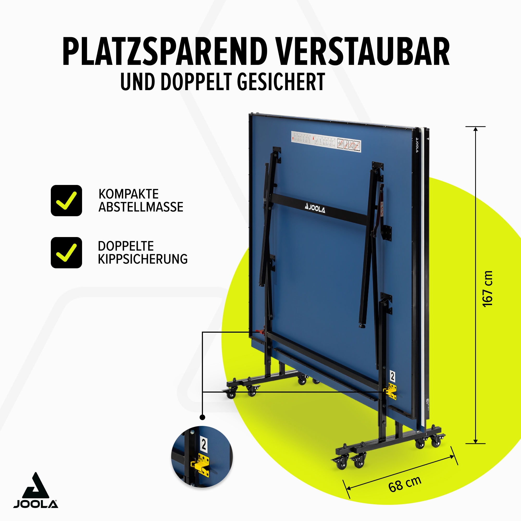 Joola Tischtennisplatte »Inside 13« Indoor Tischtennistisch - klappbares Untergestell, inkl. Netz