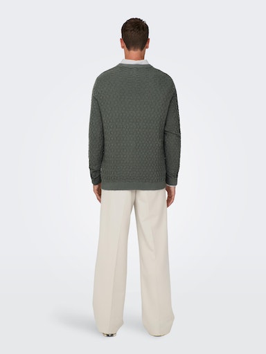 Thumbnail - ONLY & SONS Rundhalspullover "ONSKALLE REG 12 STRUC CREW KNIT NOOS"